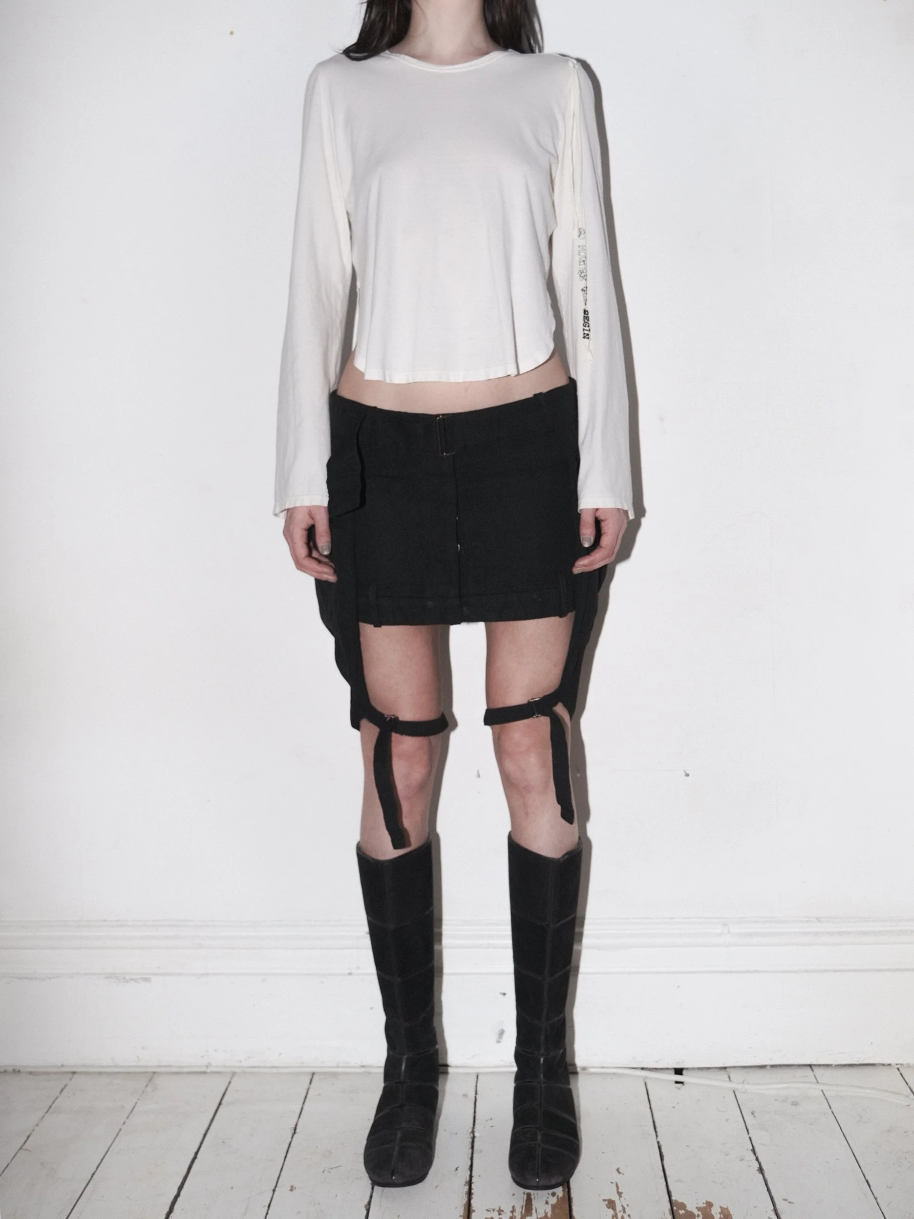 ANN DEMEULEMEESTER HARNESS SKIRT