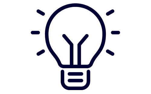 Geïllustreerde lichtbulb met gloed rondom.