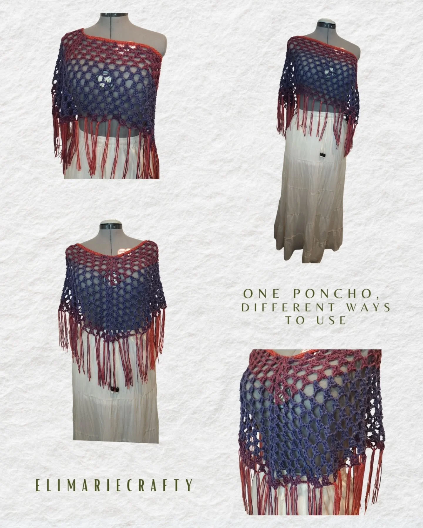 Una pieza, infinitas posibilidades. 🔄

​A veces me preguntan: 
"&iquest;C&oacute;mo uso un poncho de crochet?" 

&iexcl;Mi respuesta es como t&uacute; quieras! Cuando estoy en el market y tengo la pieza puesta en Genoveva (mi maniqu&iacute