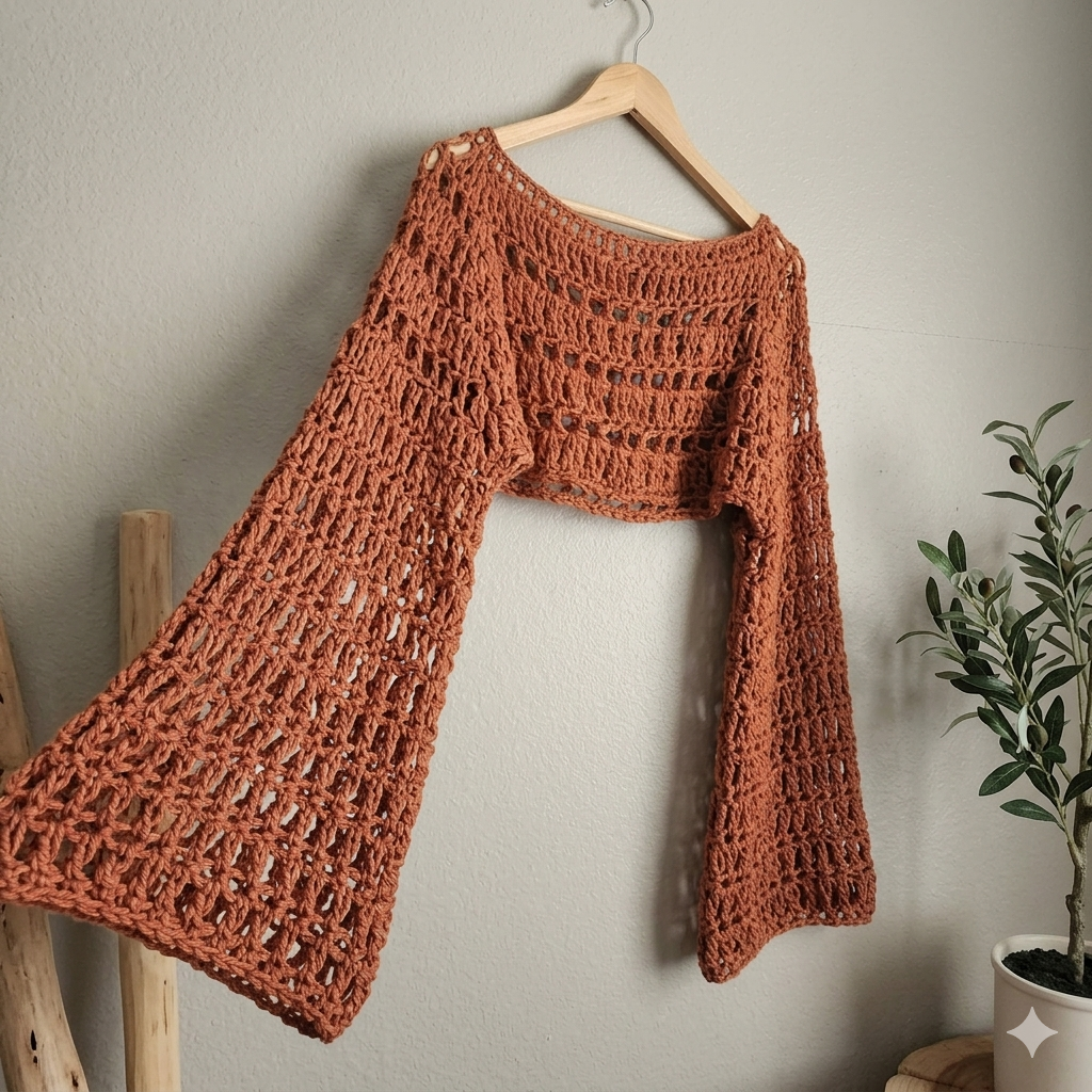 Handmade Crochet The Solstice Bell Shrug
