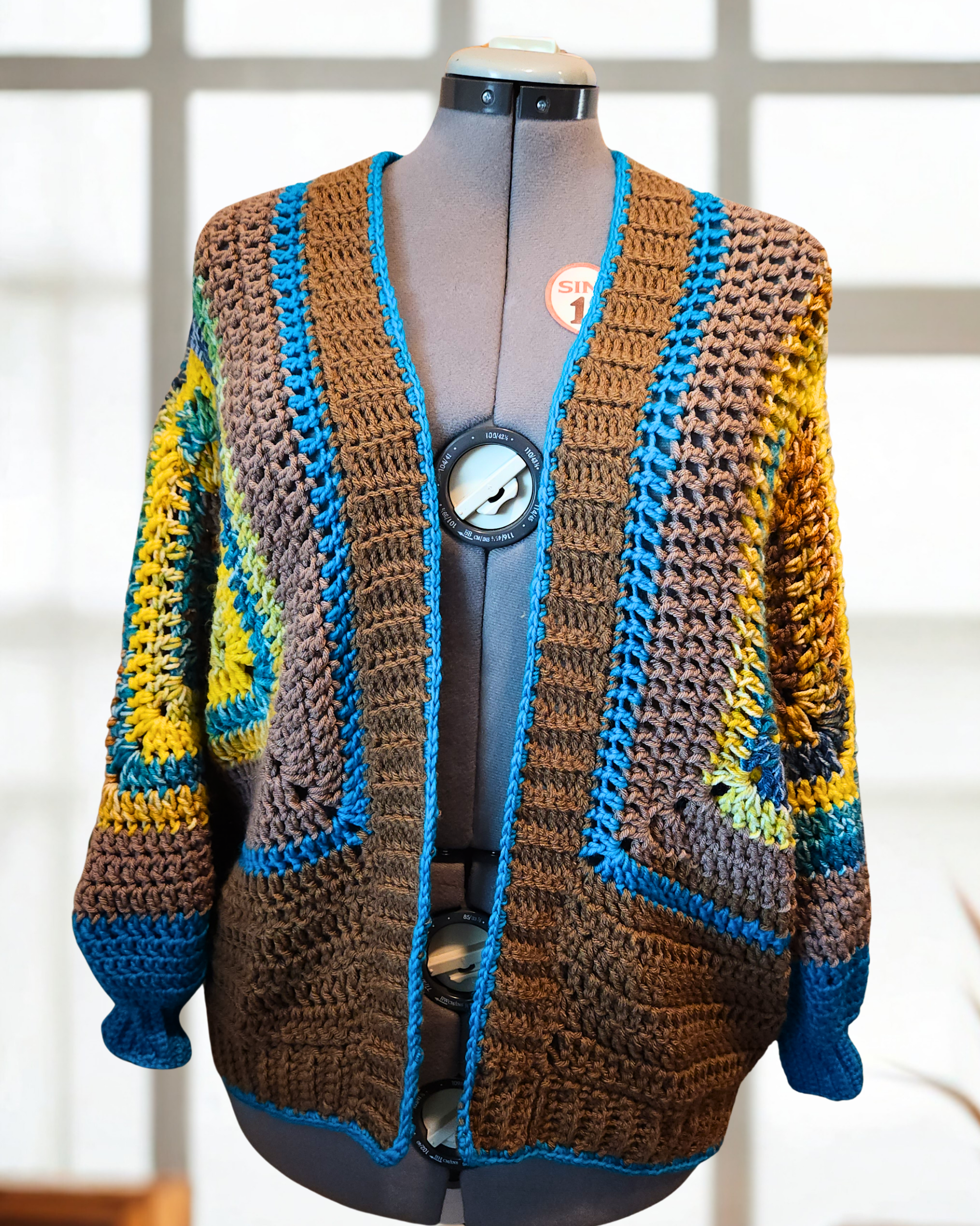 The Golden Azure Hexagon Cardigan