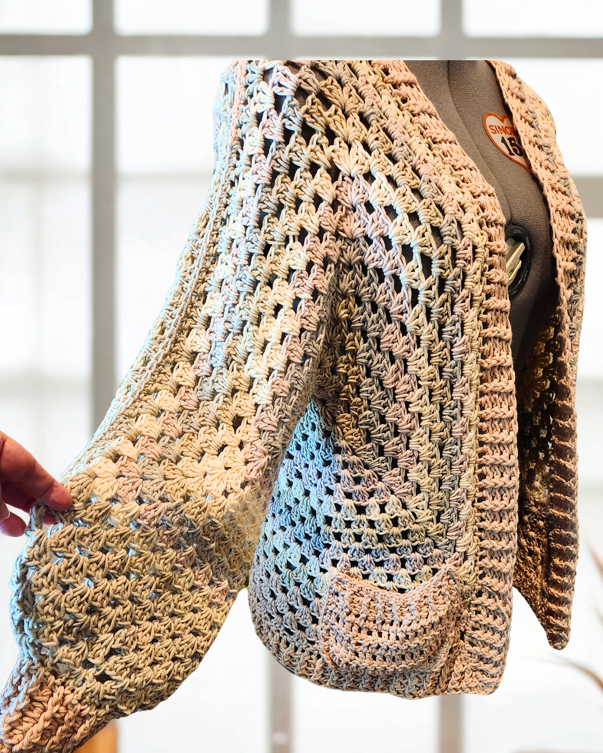 Earthy Meadow Hexagon Cardigan