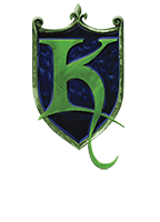 Stylized letter 'K' in blue within a green shield, with text 'Knight Academy' below.