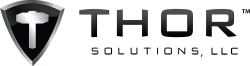 Tactical logo with a shield and the word 'Thor solutions llc' in bold letters.