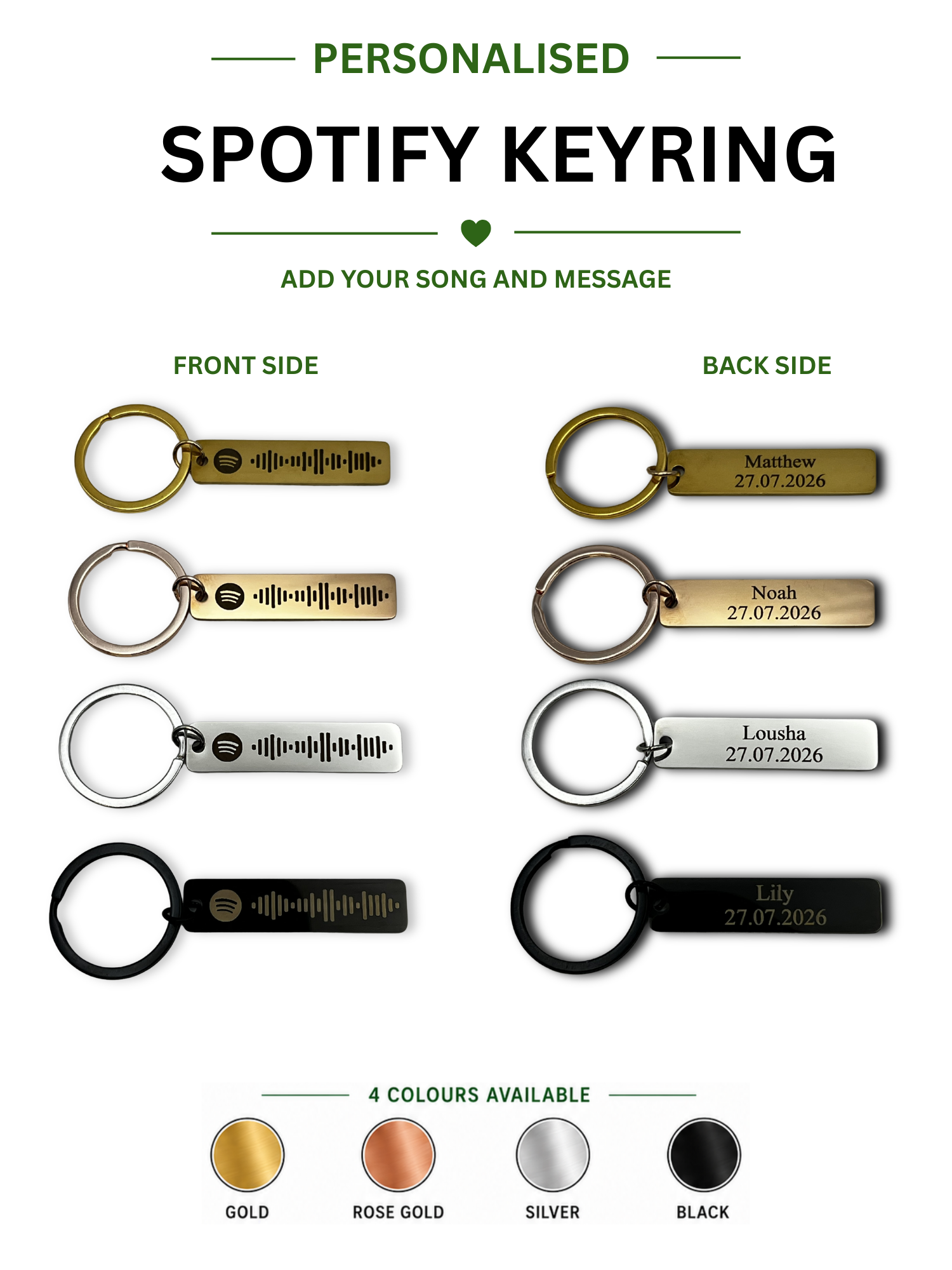 Personalised Spotify Keyring