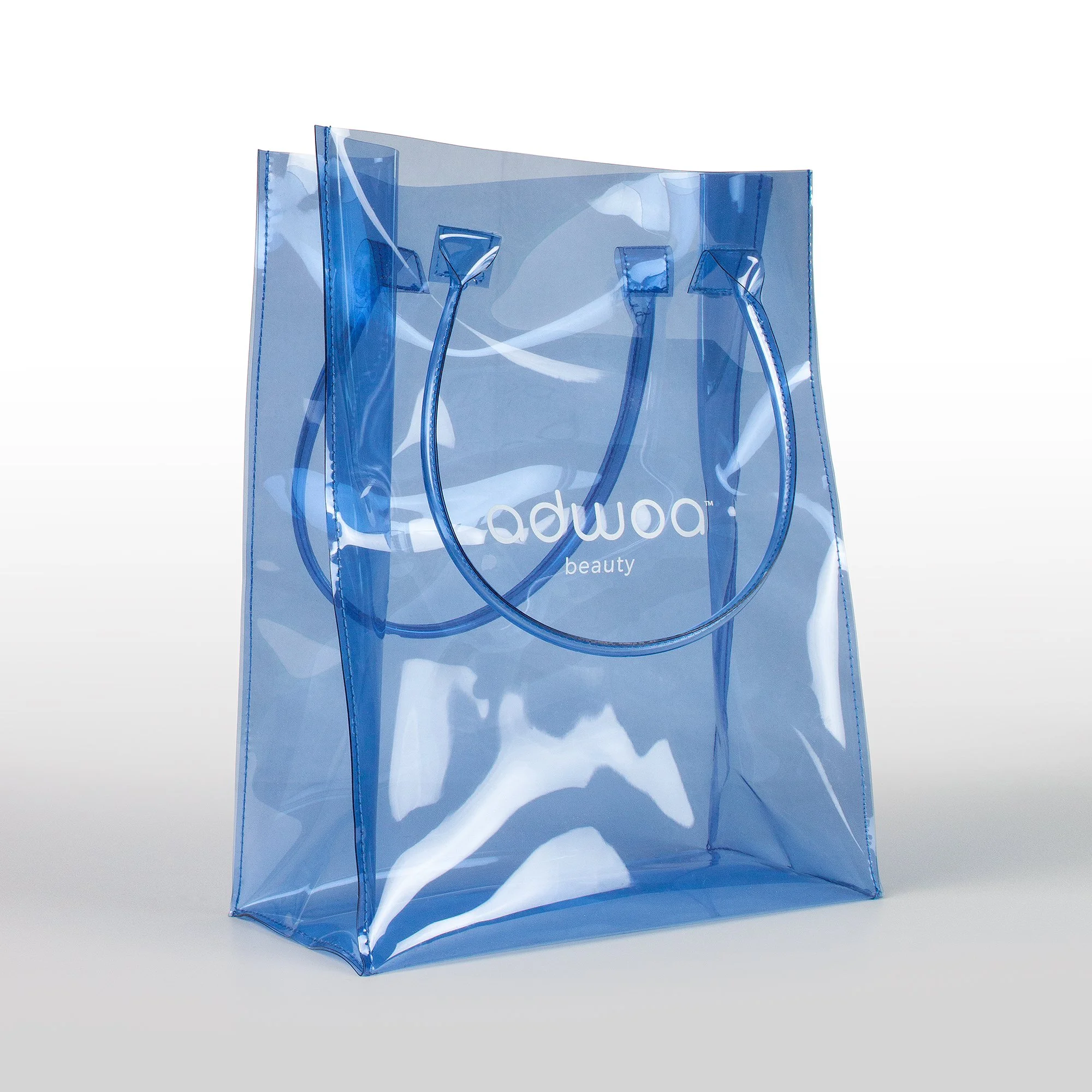 adwoa beauty blue clear PVC tote bag