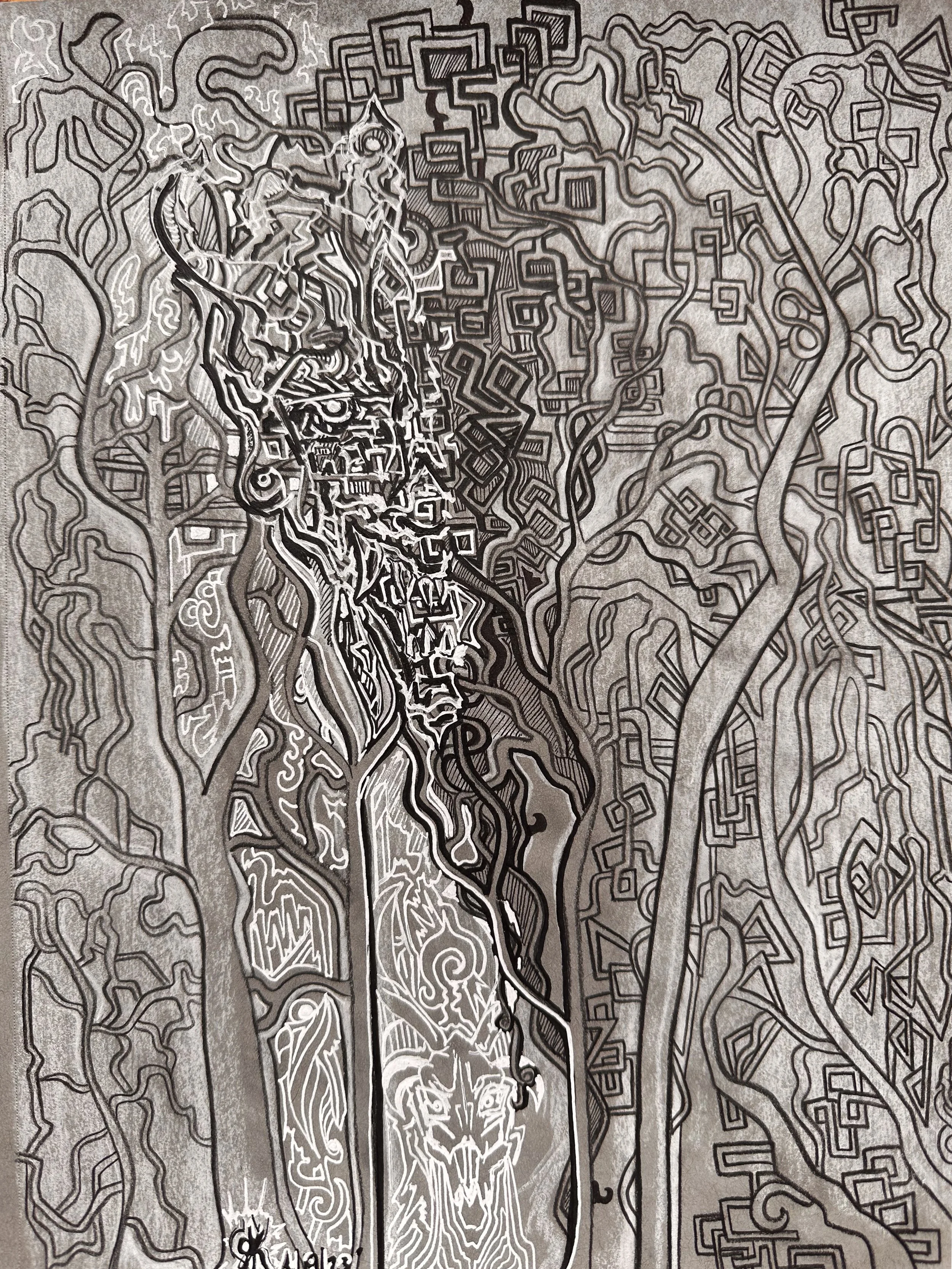 Oni Mask in the Forest