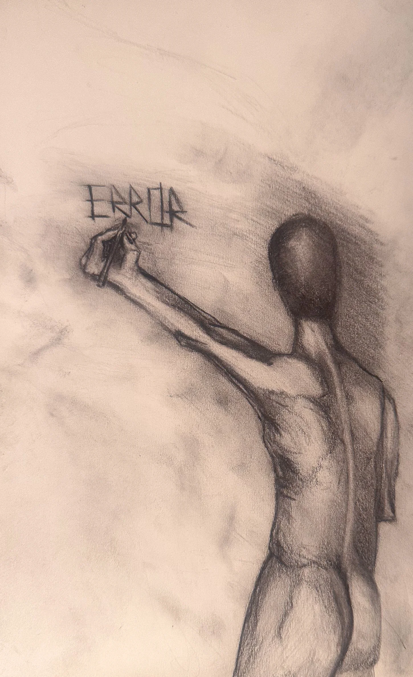 Error etched on paper