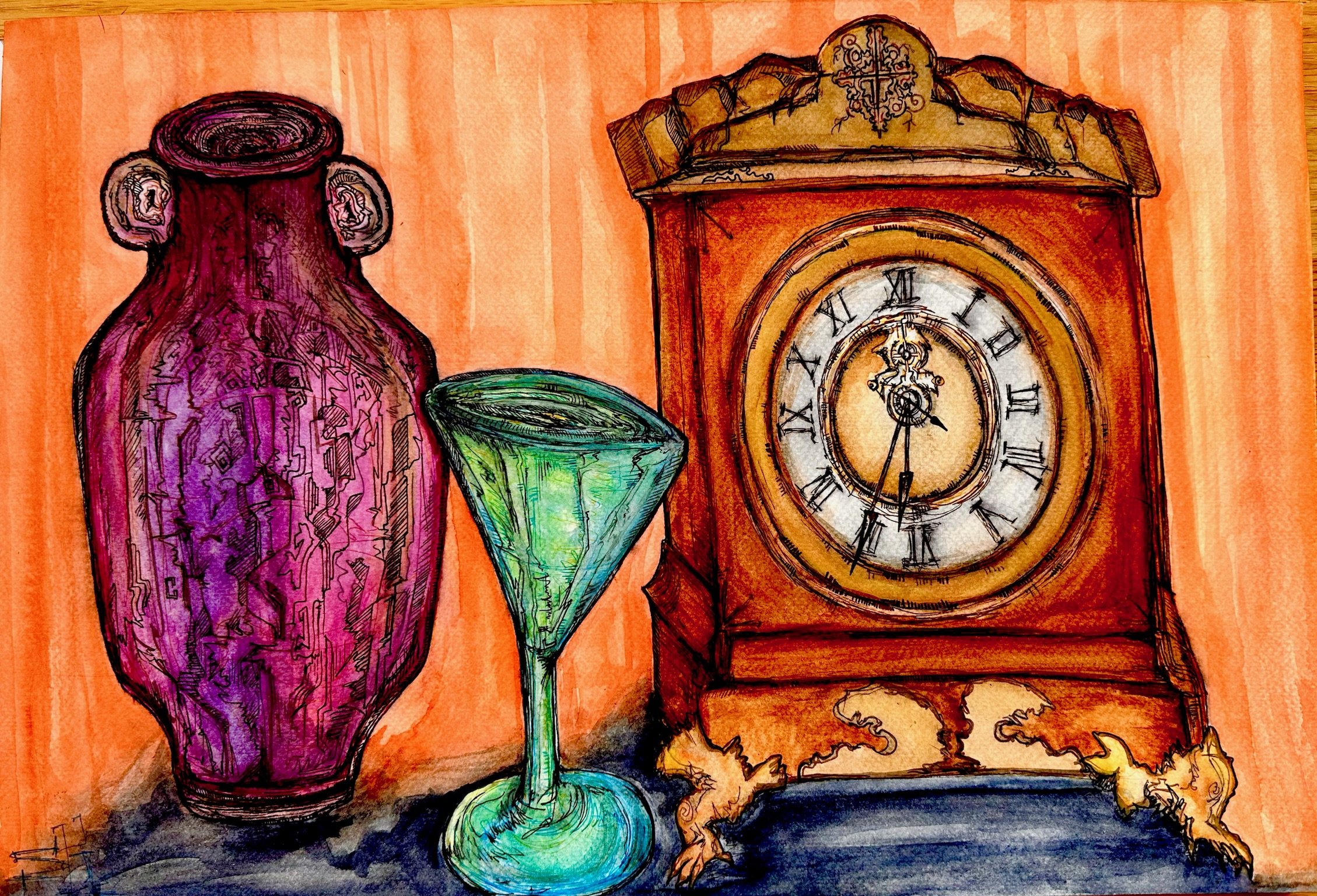 Cup and Clock