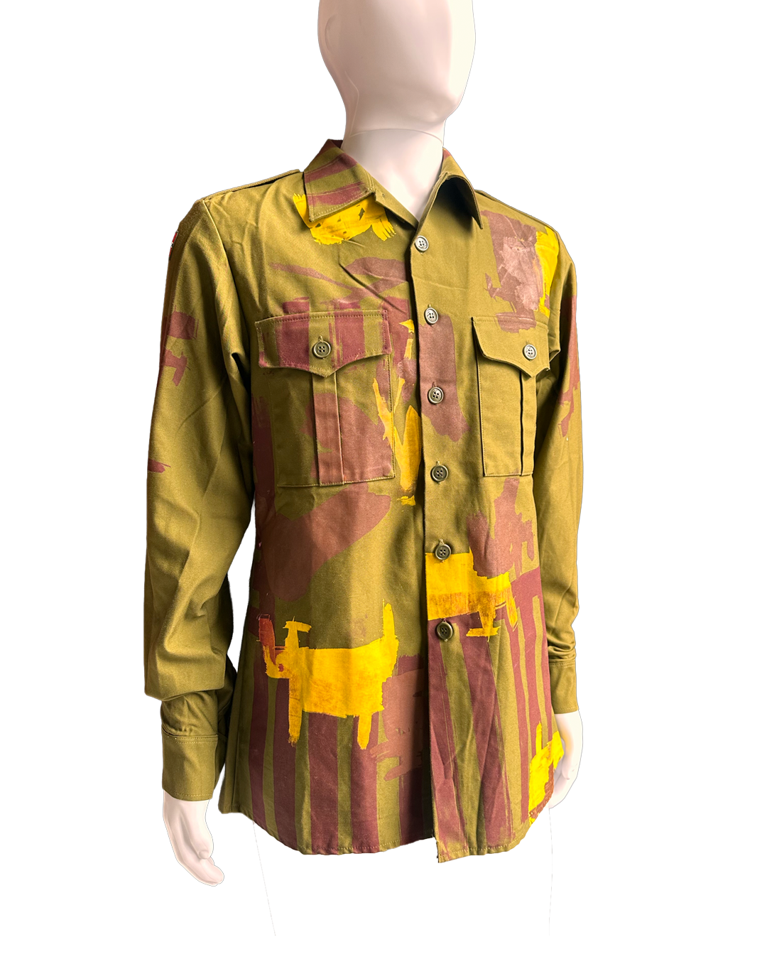 Yellow/Brown on Green Army Jacket (Norway)