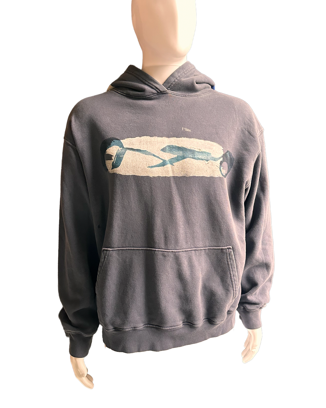 White/Navy on Grey Sweatshirt