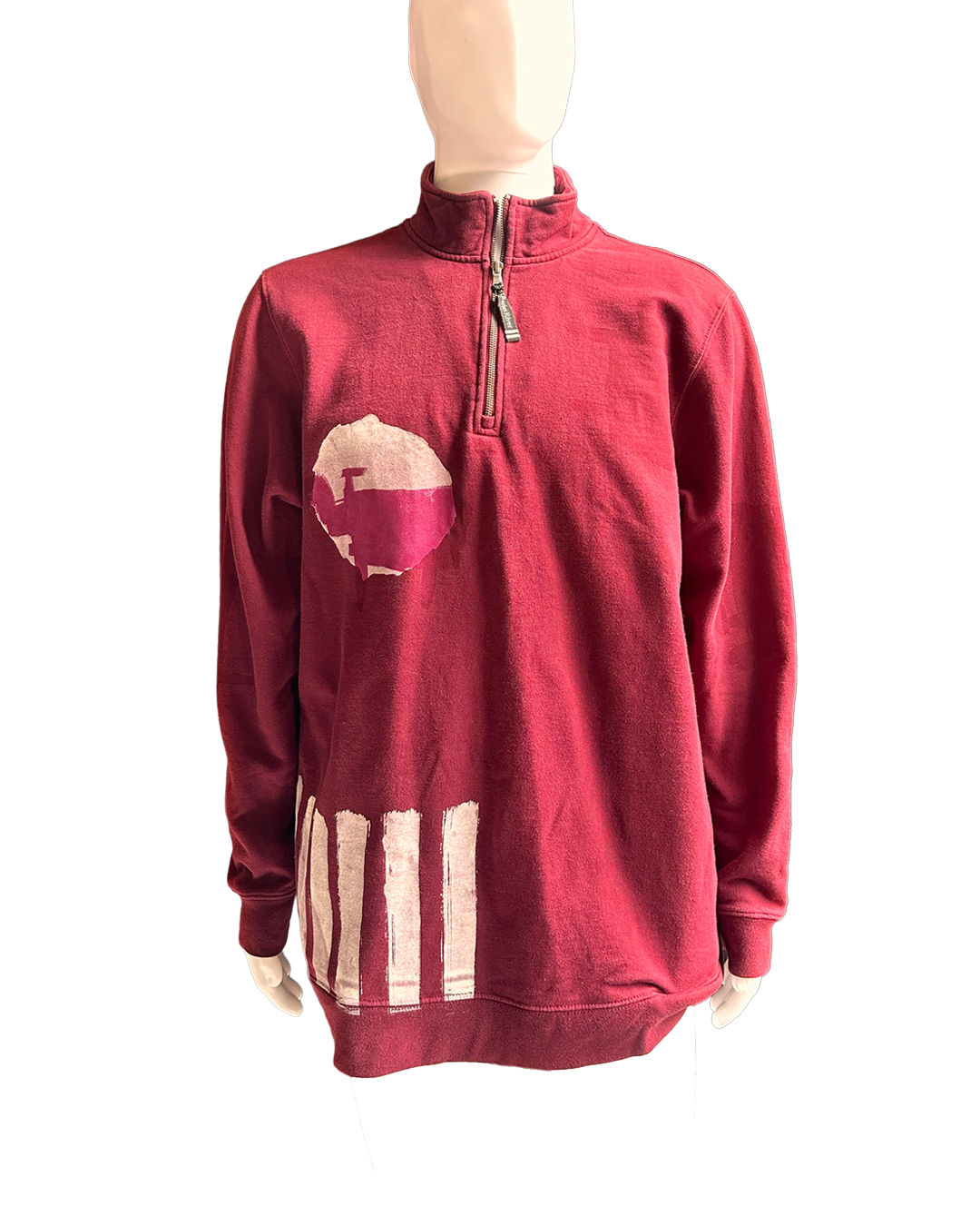 Red/White on Maroon Quarter zip