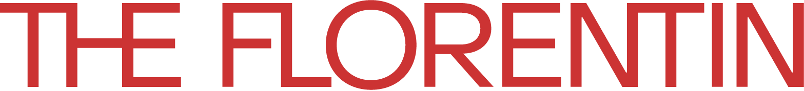 Text reading 'The Florentin' in large red letters on a black background.