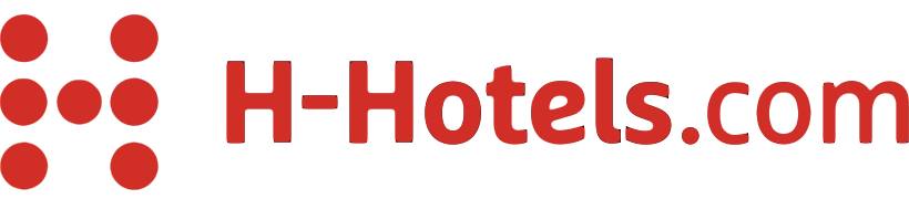 H-Hotels.com logo with red dots and text