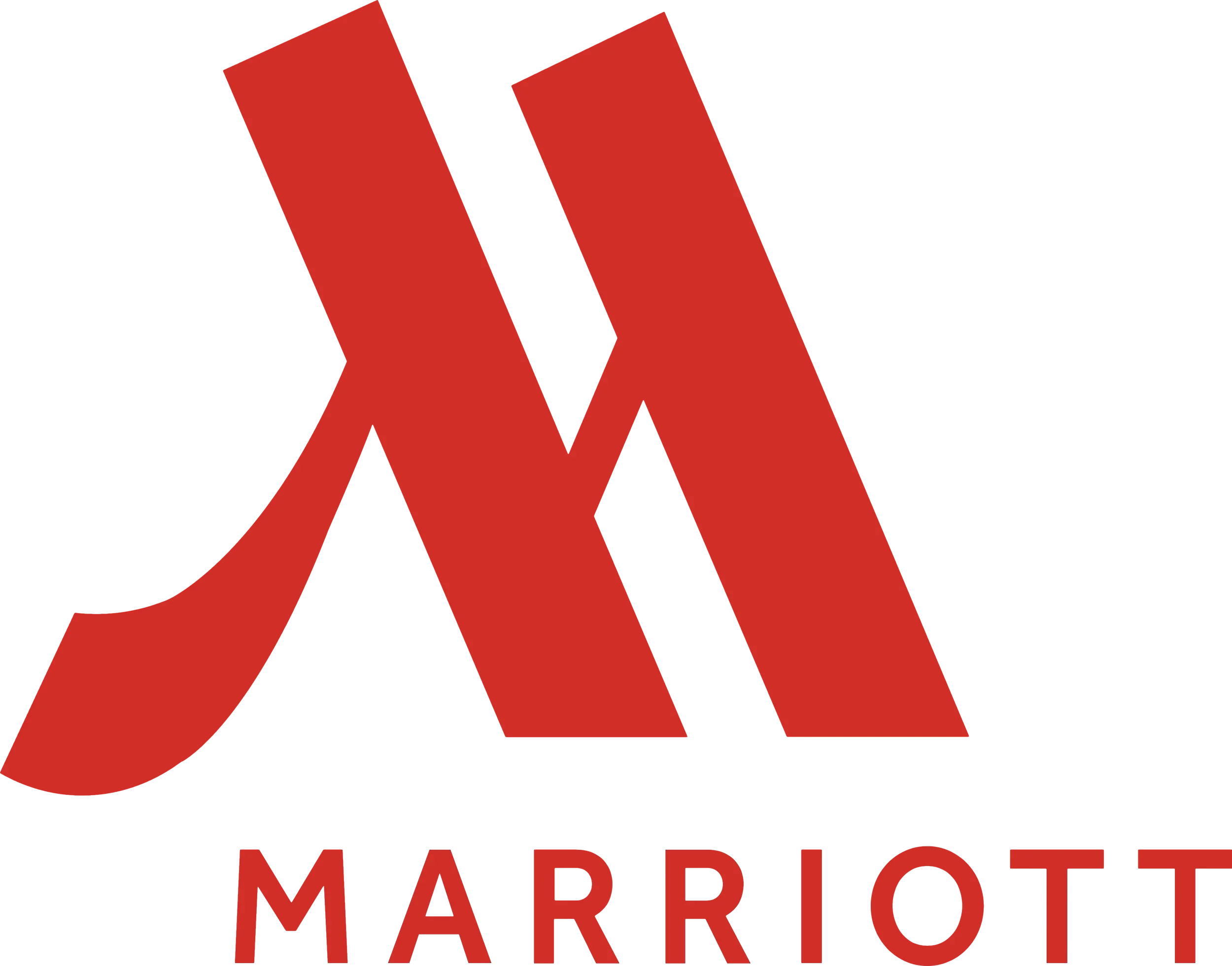 Marriott logo featuring stylized red 'M' with the word 'MARRIOTT' underneath.