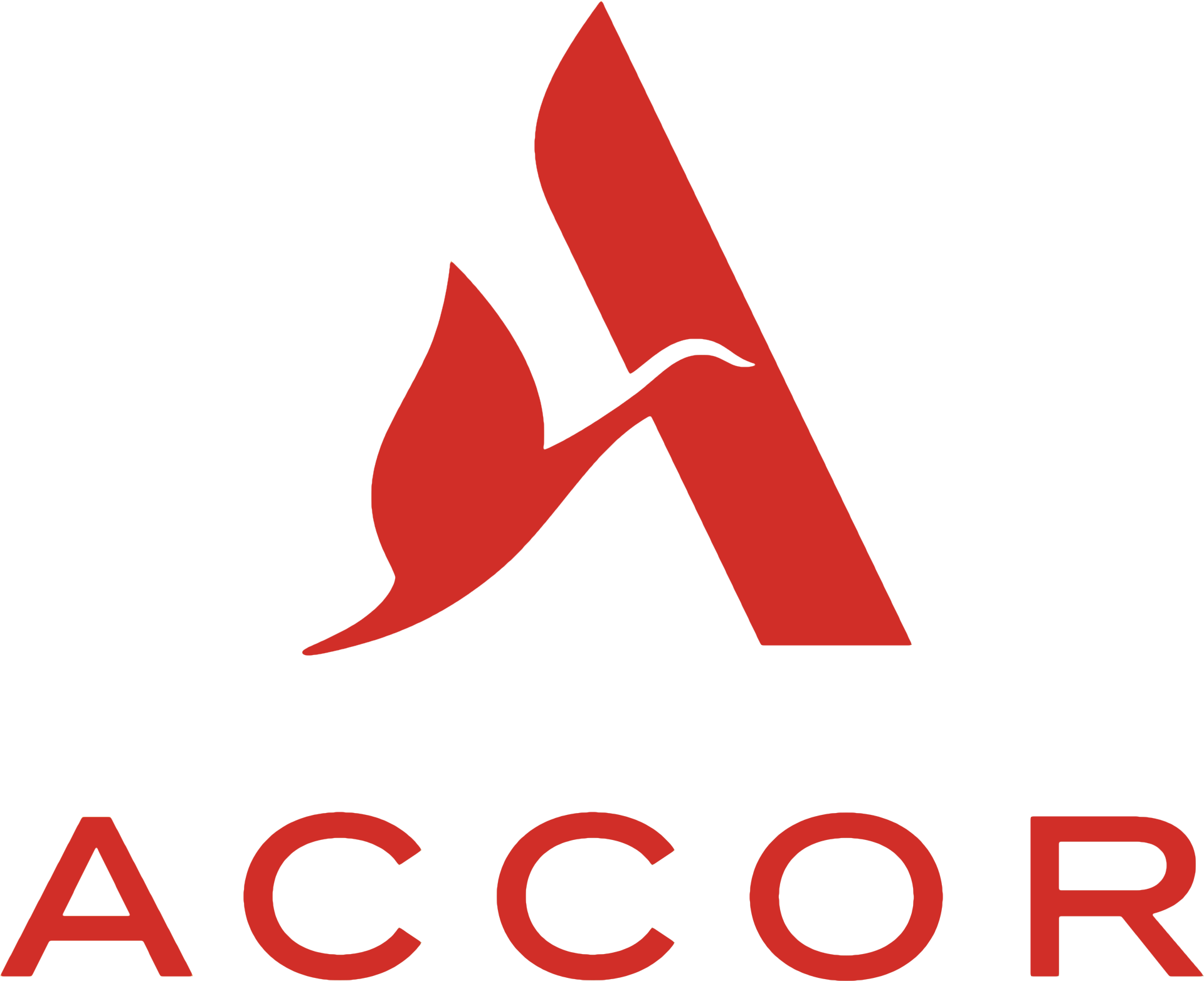Red and black logo featuring a stylized eagle and the word 'ACCOR' beneath it.