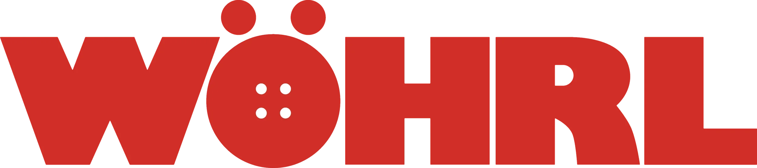 The word "WORL" in red capital letters with a dot over the letter "O" resembling a face with two eyes and a nose.