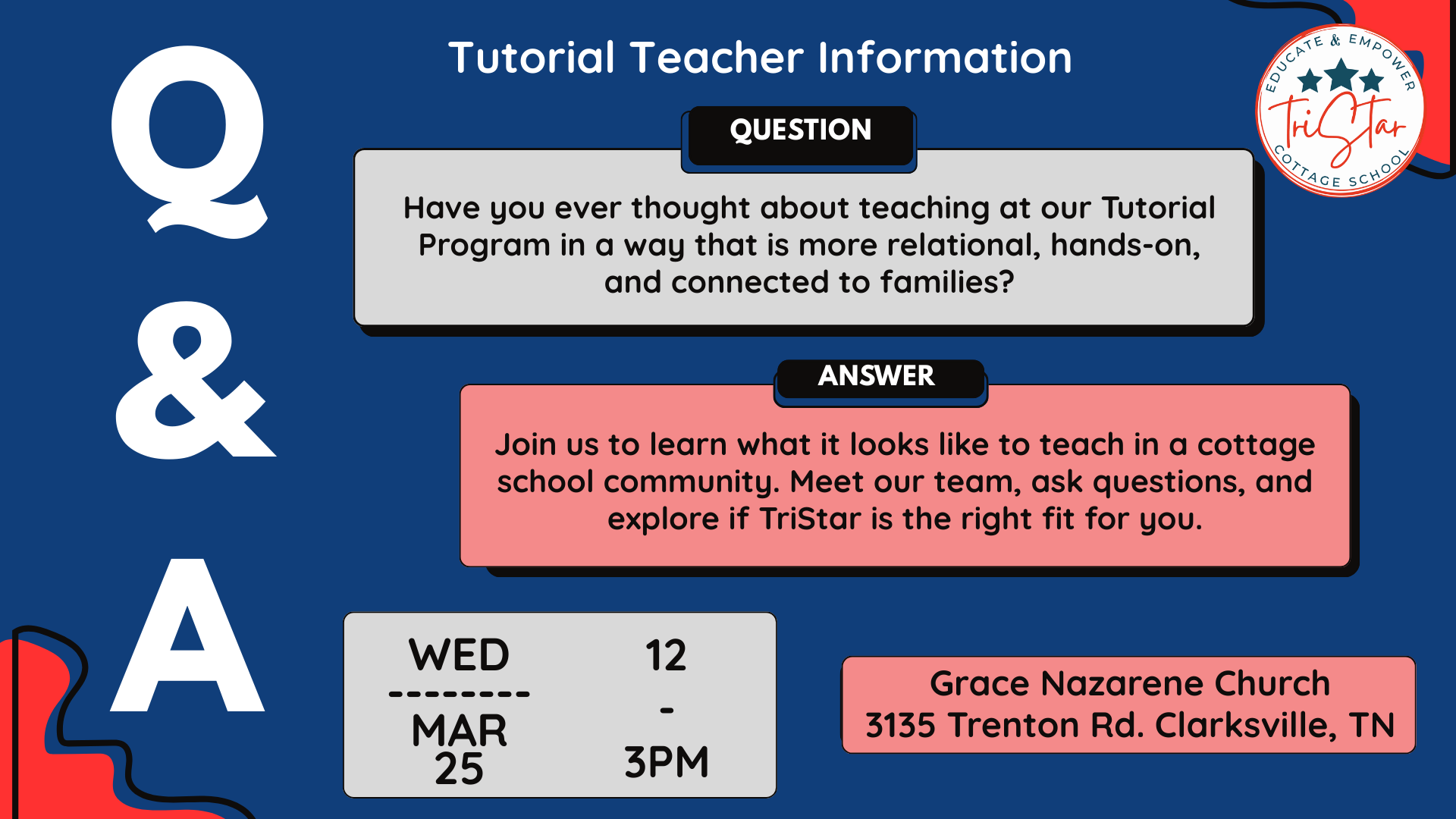 Q&A for Interested Tutorial Teachers