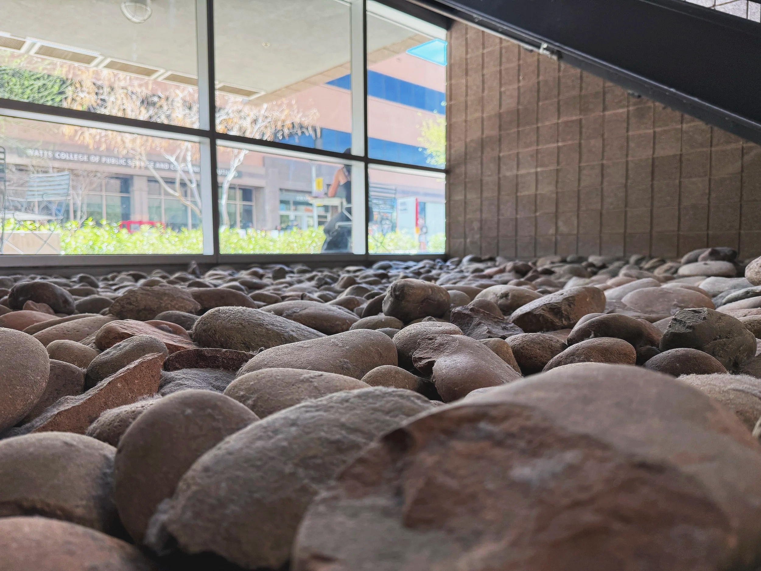 The Rock sit underneath the stairwell 