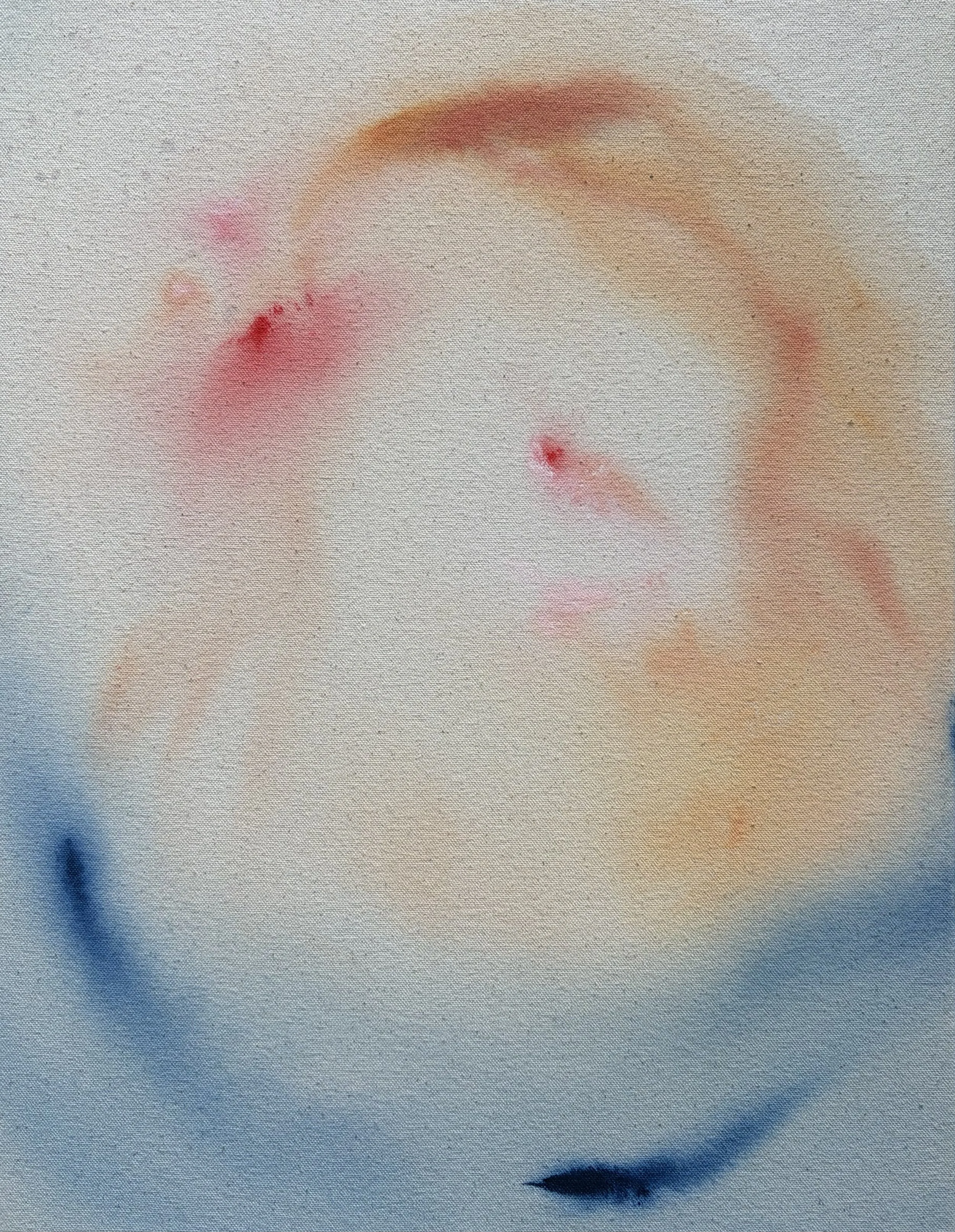 "Danaë," acrylic on raw canvas, 14 x 18 in, unavailable