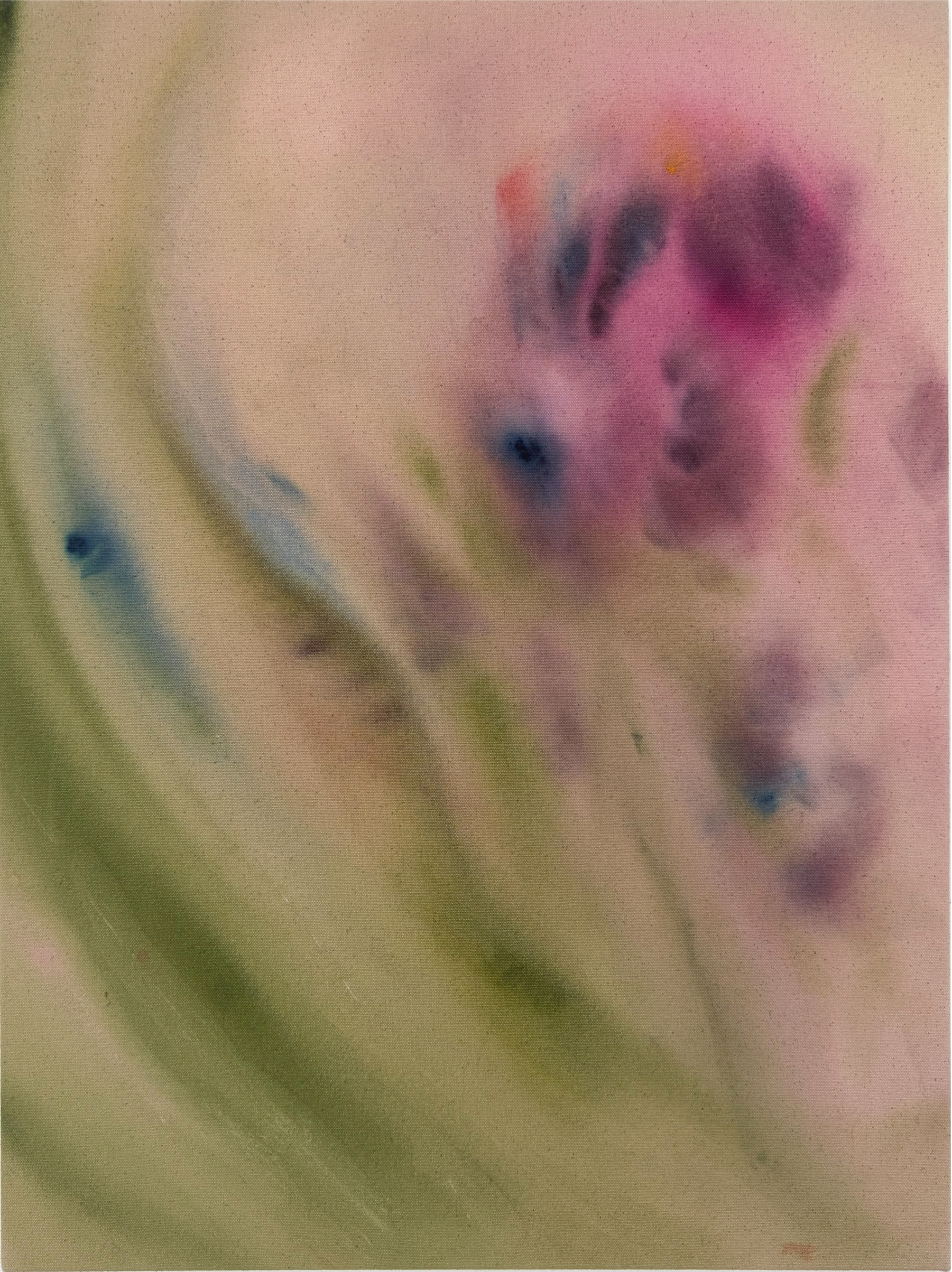 "Wish Blow," acrylic on raw canvas, 16 x 21 in, available