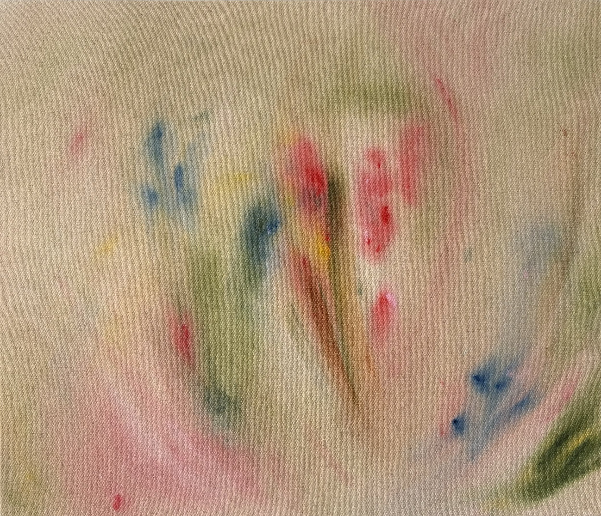 "Untitled," acrylic on raw canvas, 16 x 24 in, unavailable