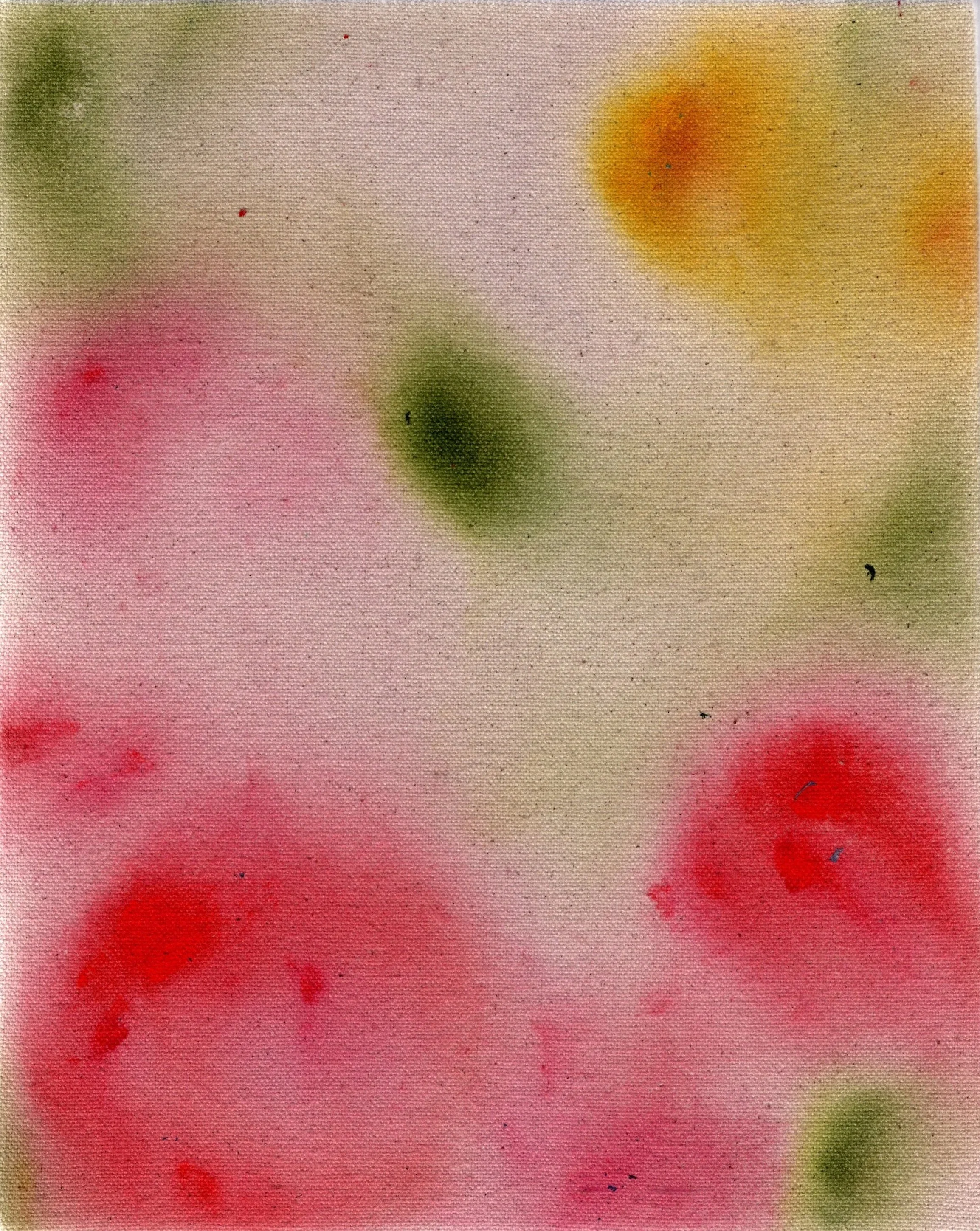 "Tulip Garden," acrylic on raw canvas, 8 x 10 in, unavailable