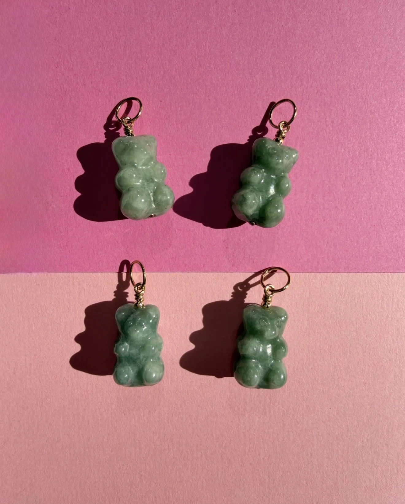 Jade Gummy Bear 14/20 GF Charm