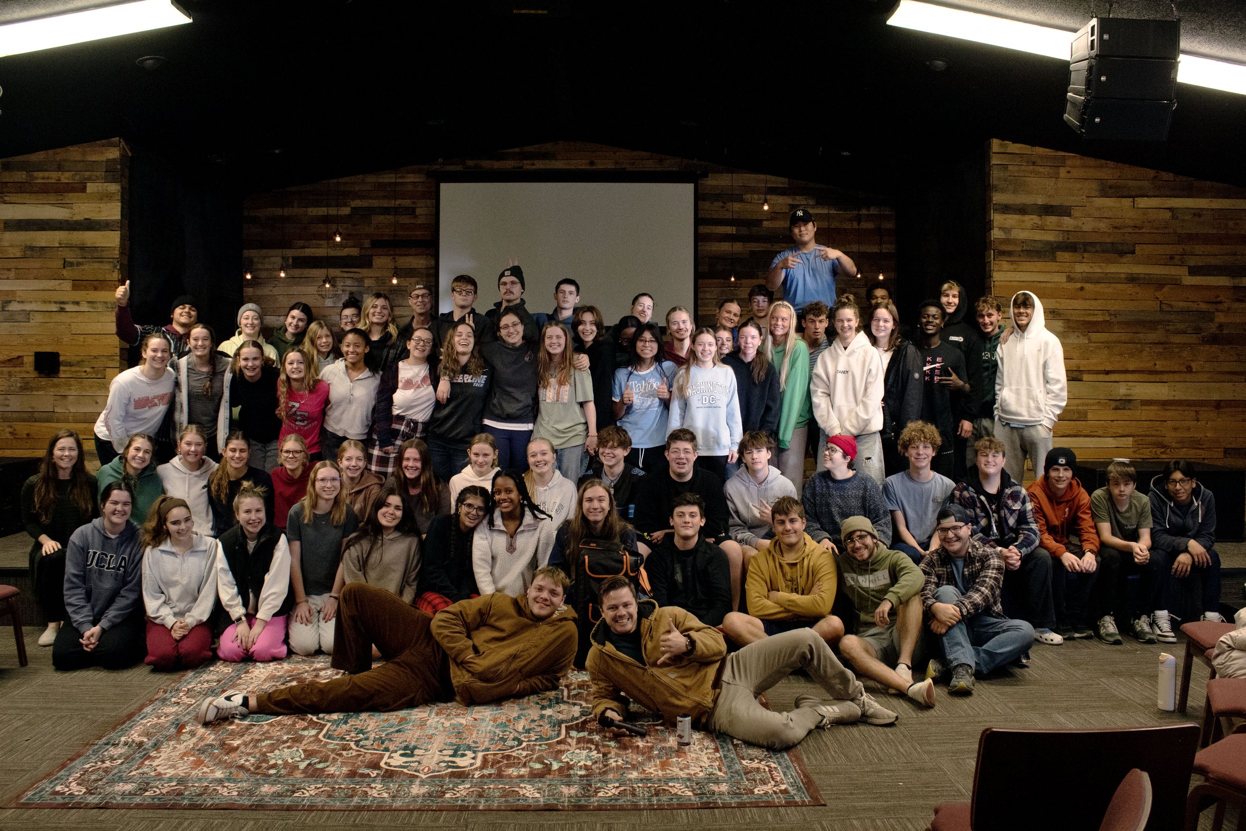 Central Wesleyan Church FUEL (High School Youth Group) fall camp group picture.
