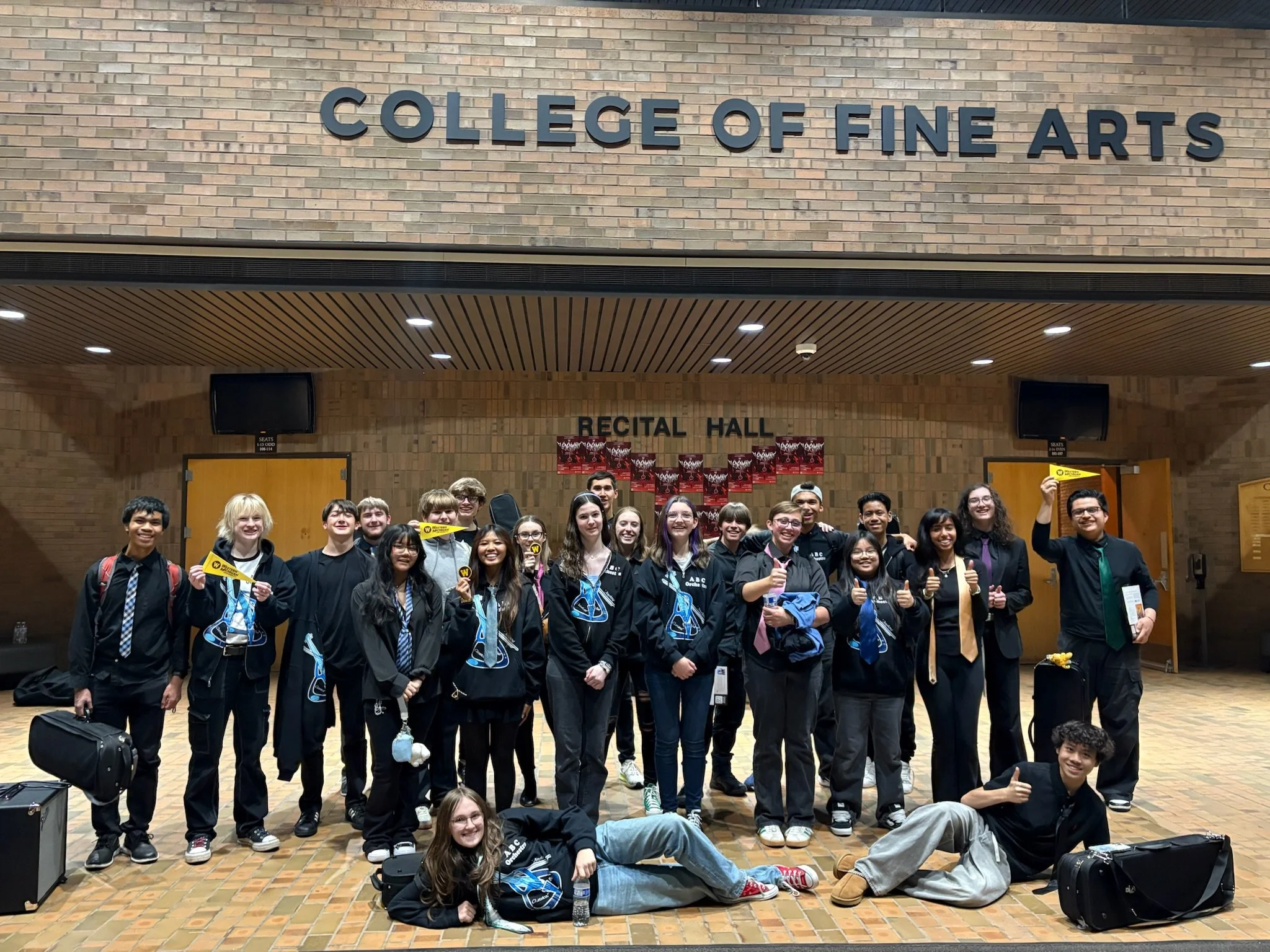 East Kentwood High School’s ABC (Anything But Classical) Orchestra giving a presentation at WMU.