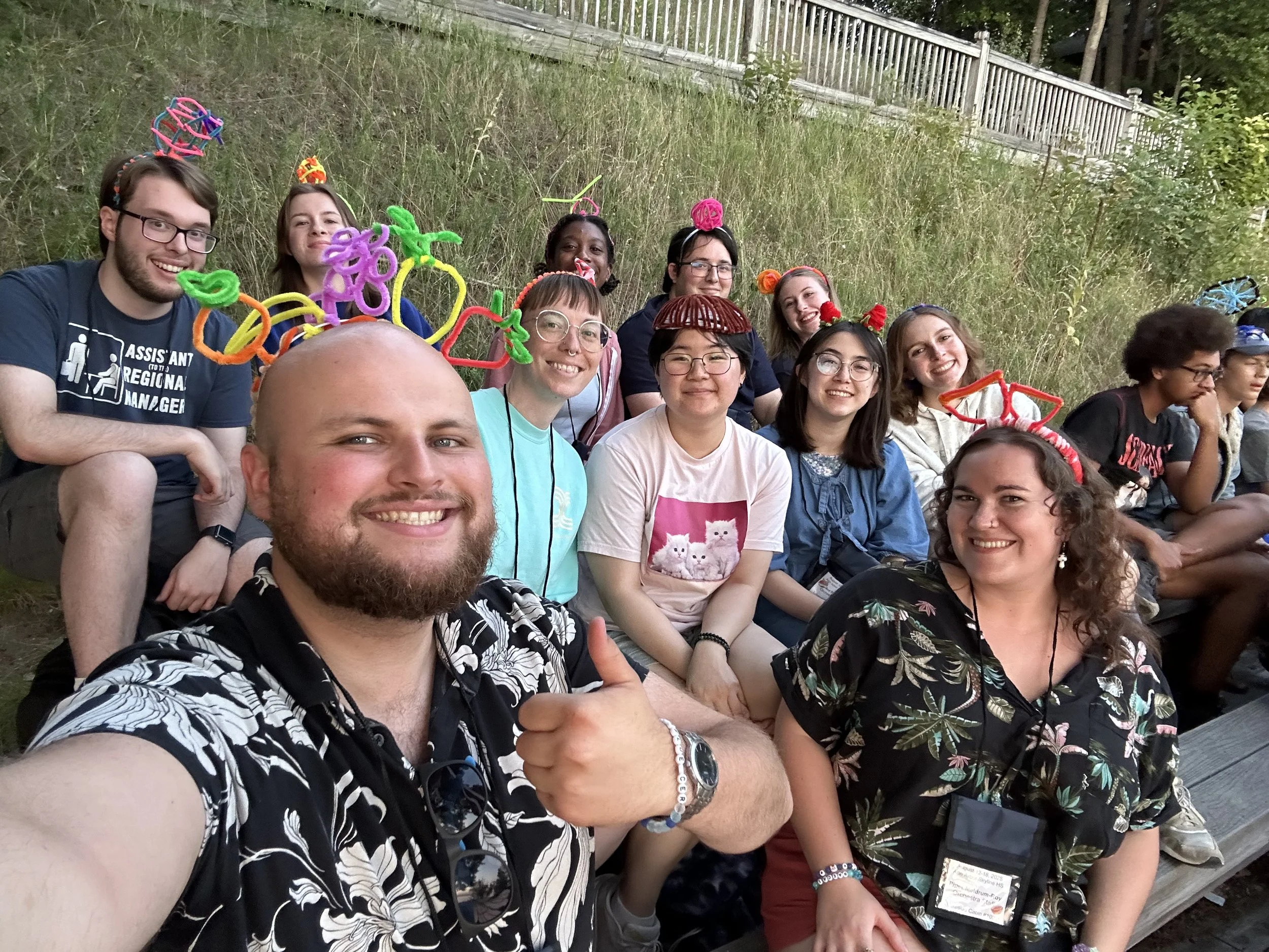 Skyline Orchestra Summer Camp at Interlochen Center for the Arts Camp. All camp counselors and leaders together.