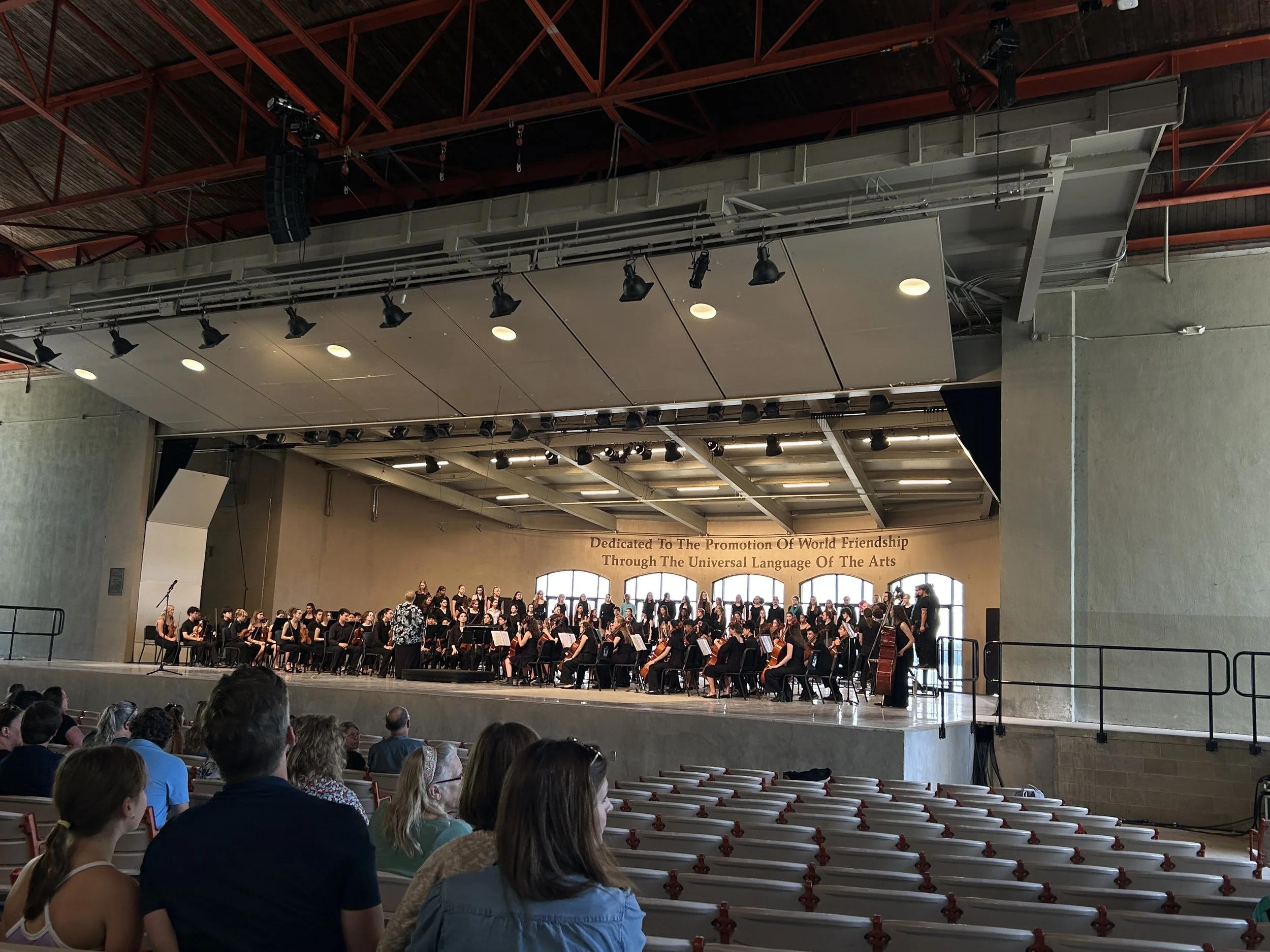 Skyline Orchestra Summer Camp at Interlochen Center for the Arts Camp. Students performing the end of week concert.