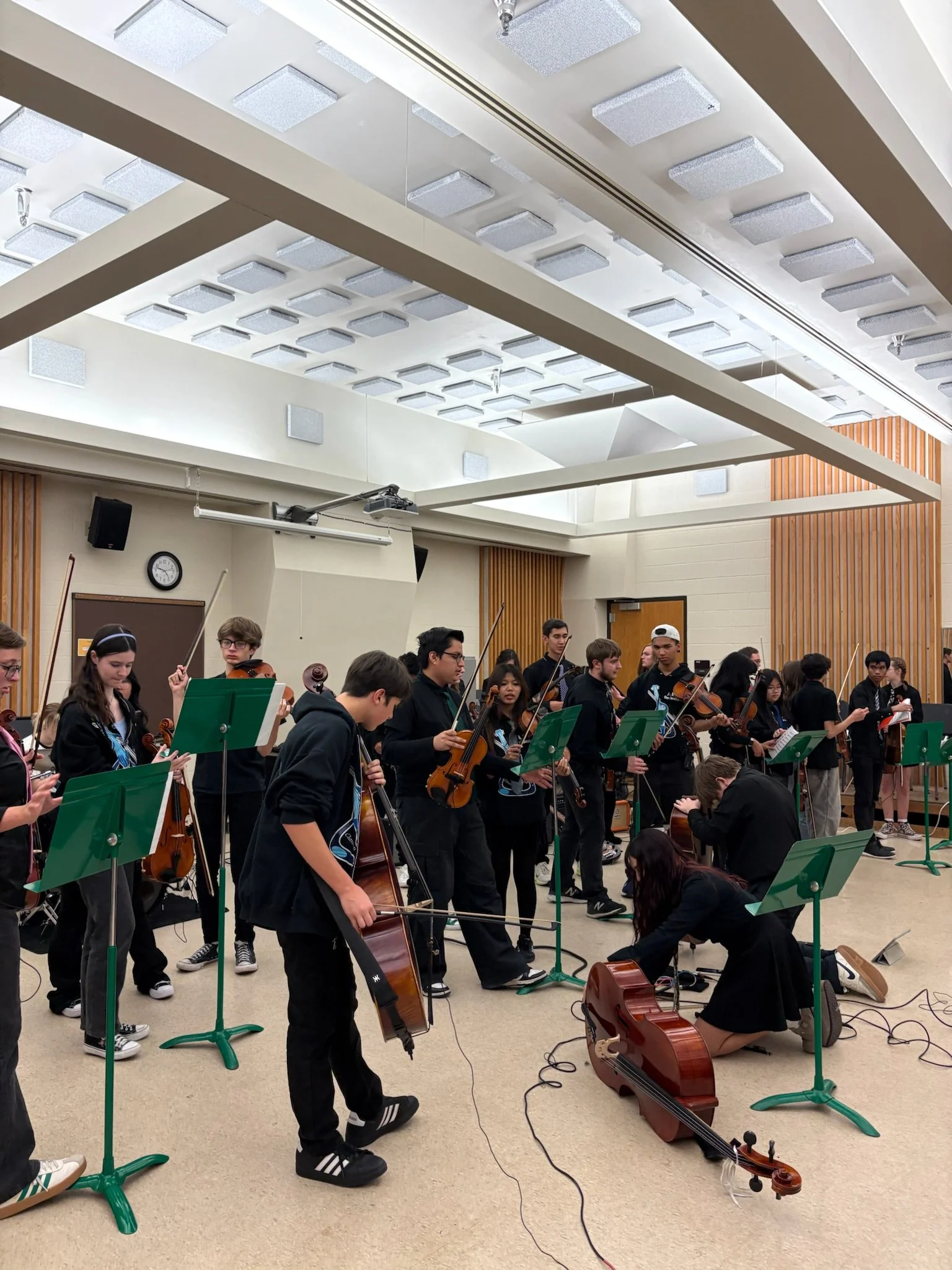 East Kentwood High School’s ABC (Anything But Classical) Orchestra giving a presentation at WMU.