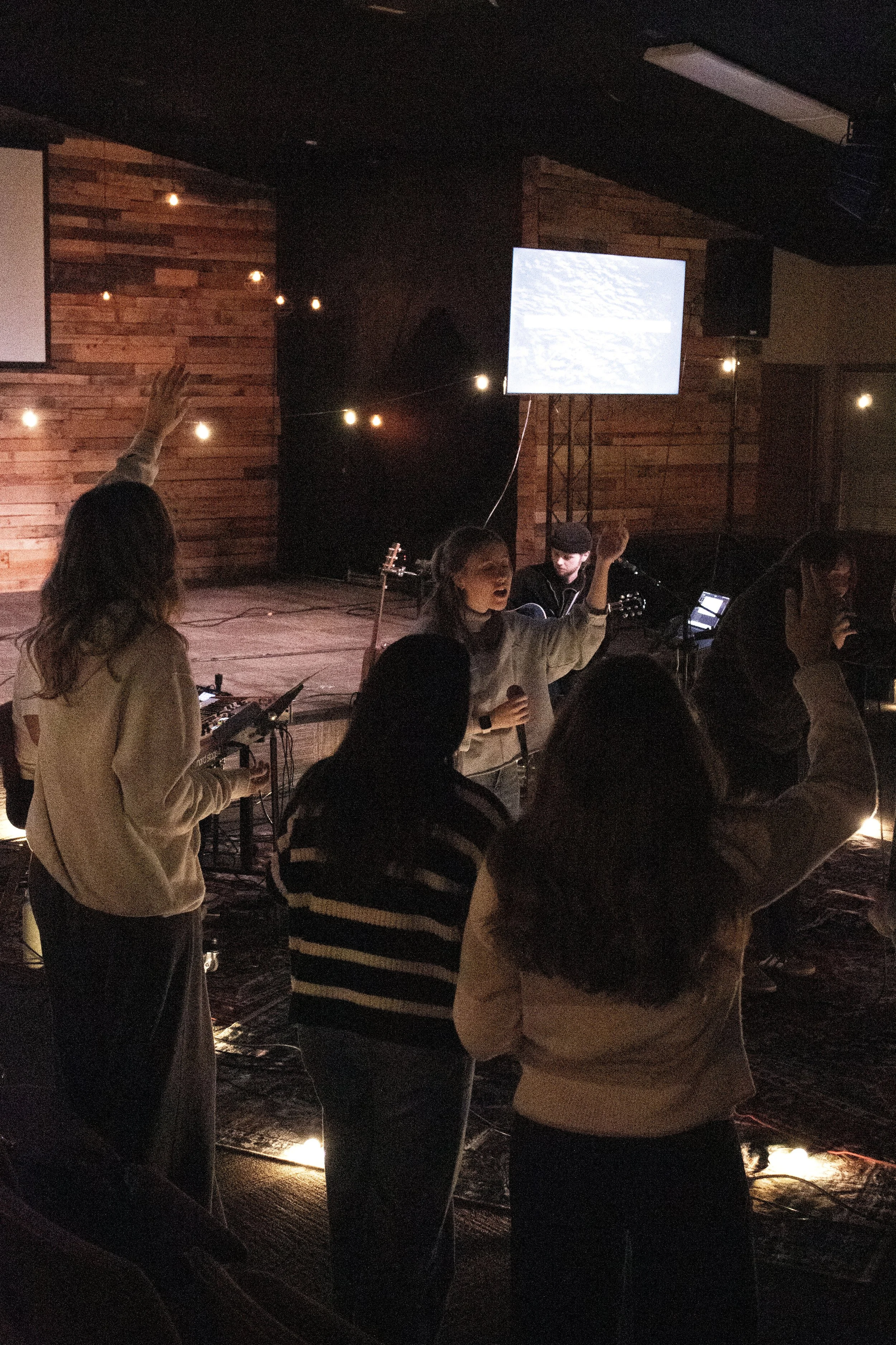 Central Wesleyan Church Fall Retreat 2025 leading worship vocals.