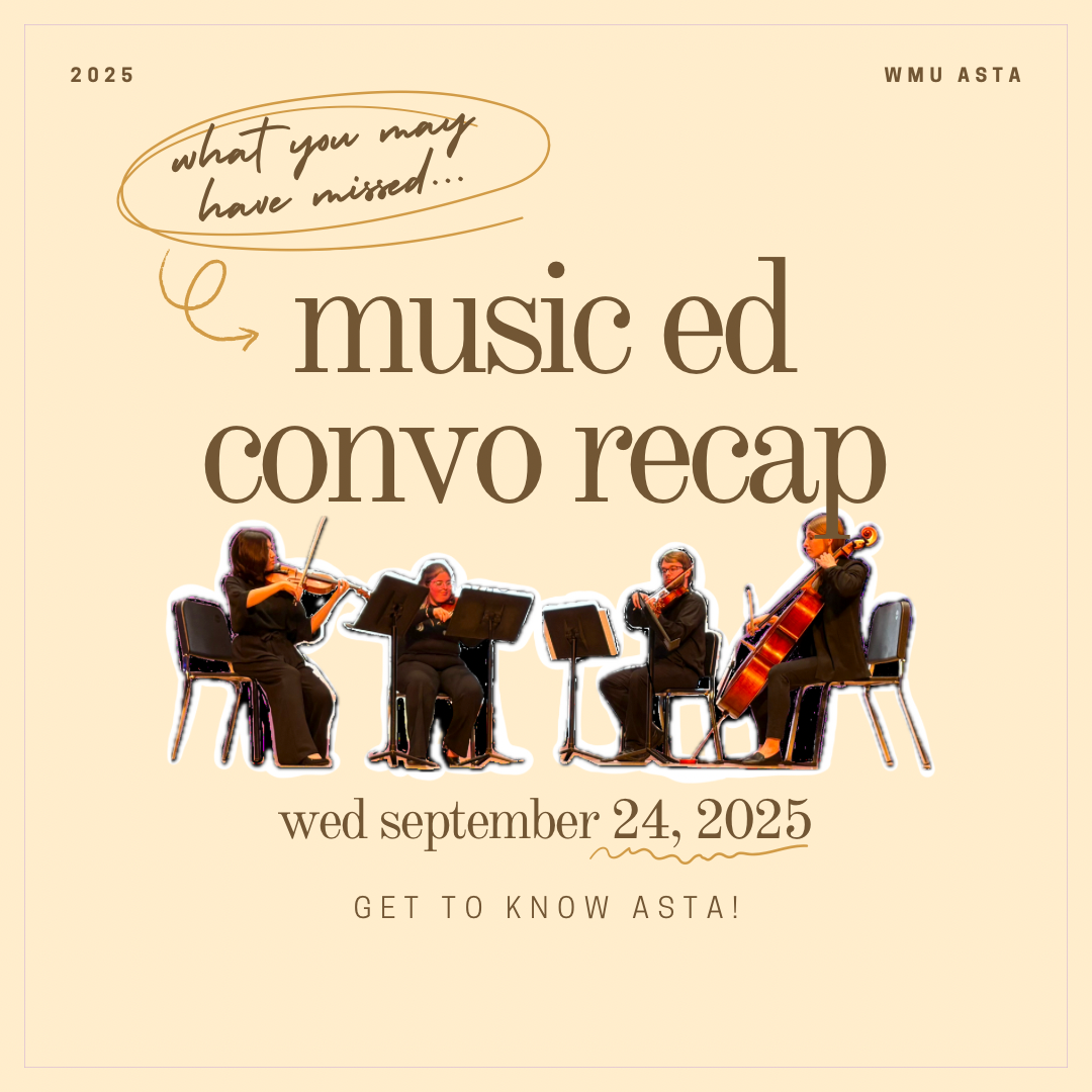 Instagram graphic recapping what was presented from ASTA in the music education convocation presentation. 