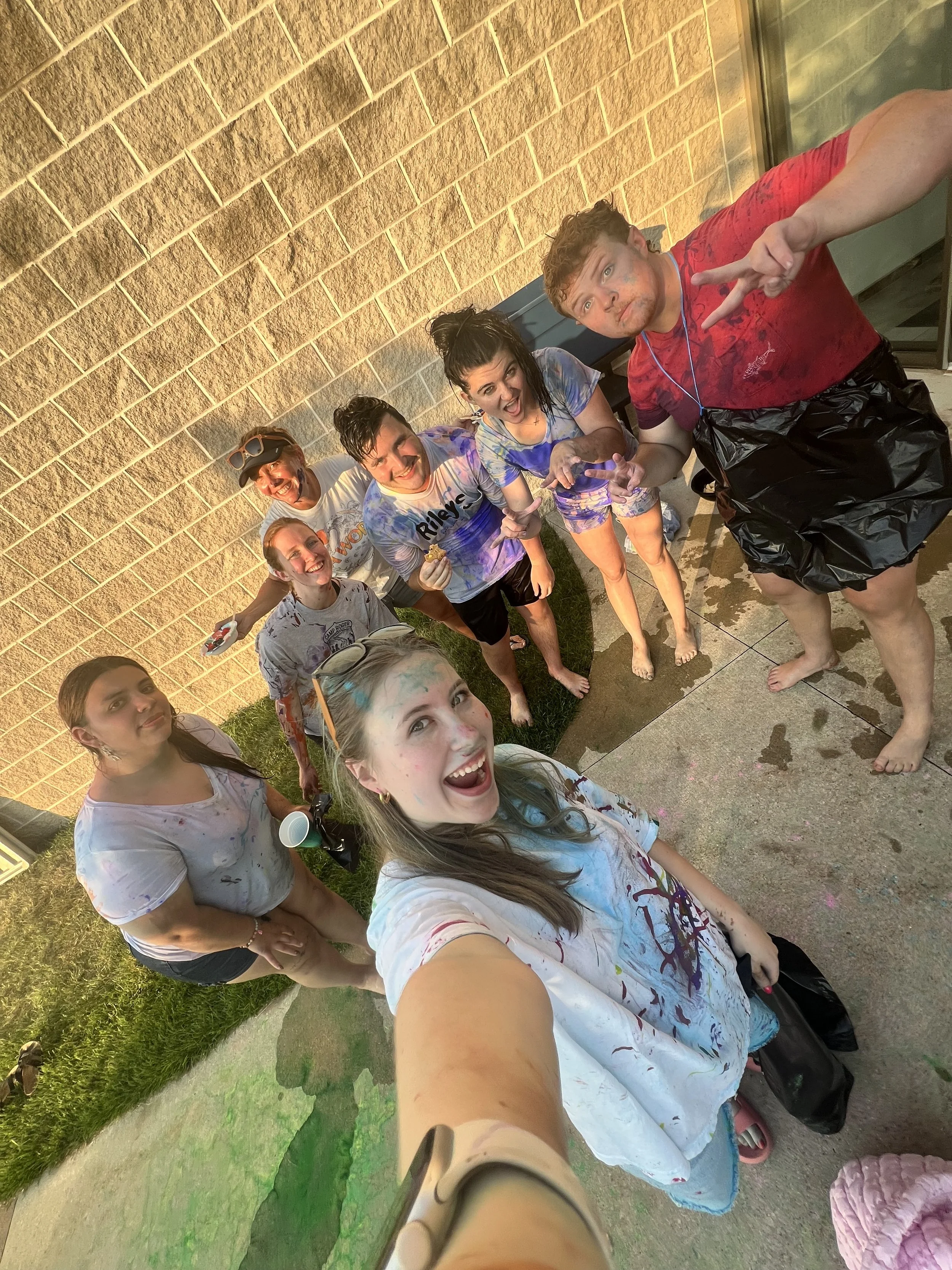 Central Wesleyan Church FUEL (High School Youth Group) leaders after paint wars night.