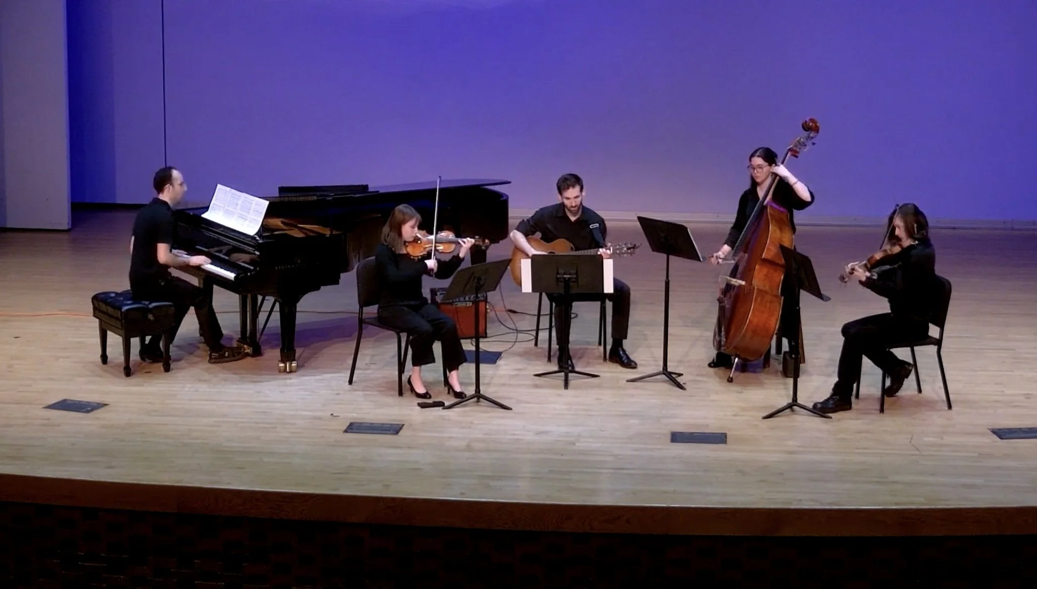Jordan Bruner Senior Composition recital, performing violin on “Autumn Day”