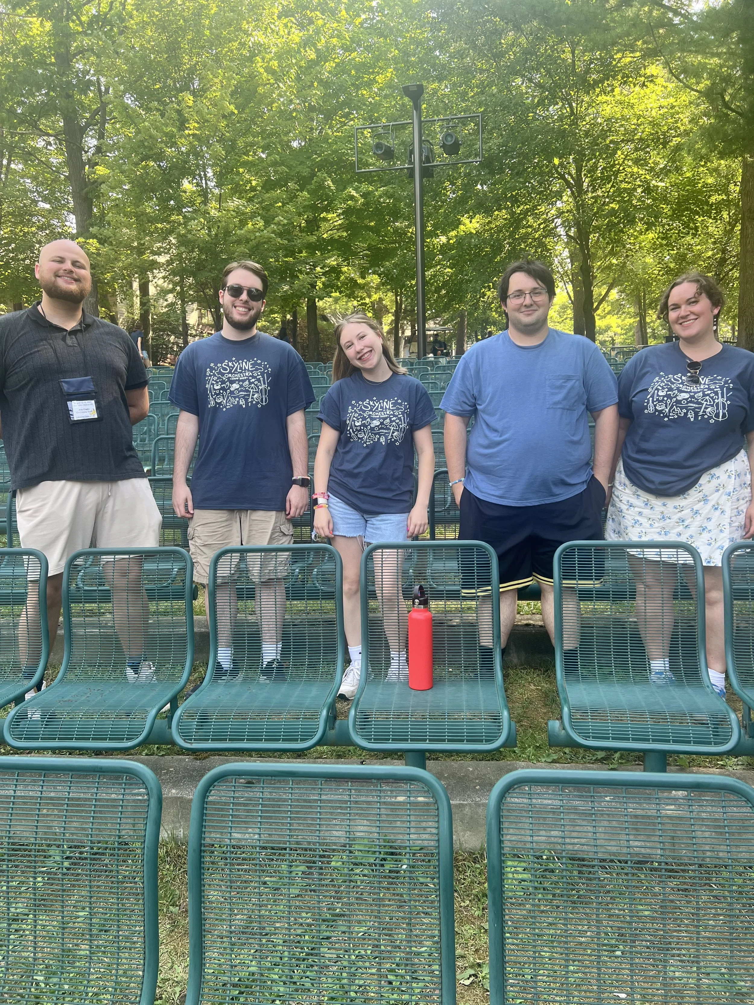 Skyline Orchestra Summer Camp at Interlochen Center for the Arts Camp. WMU alumni and current students counselor group picture.
