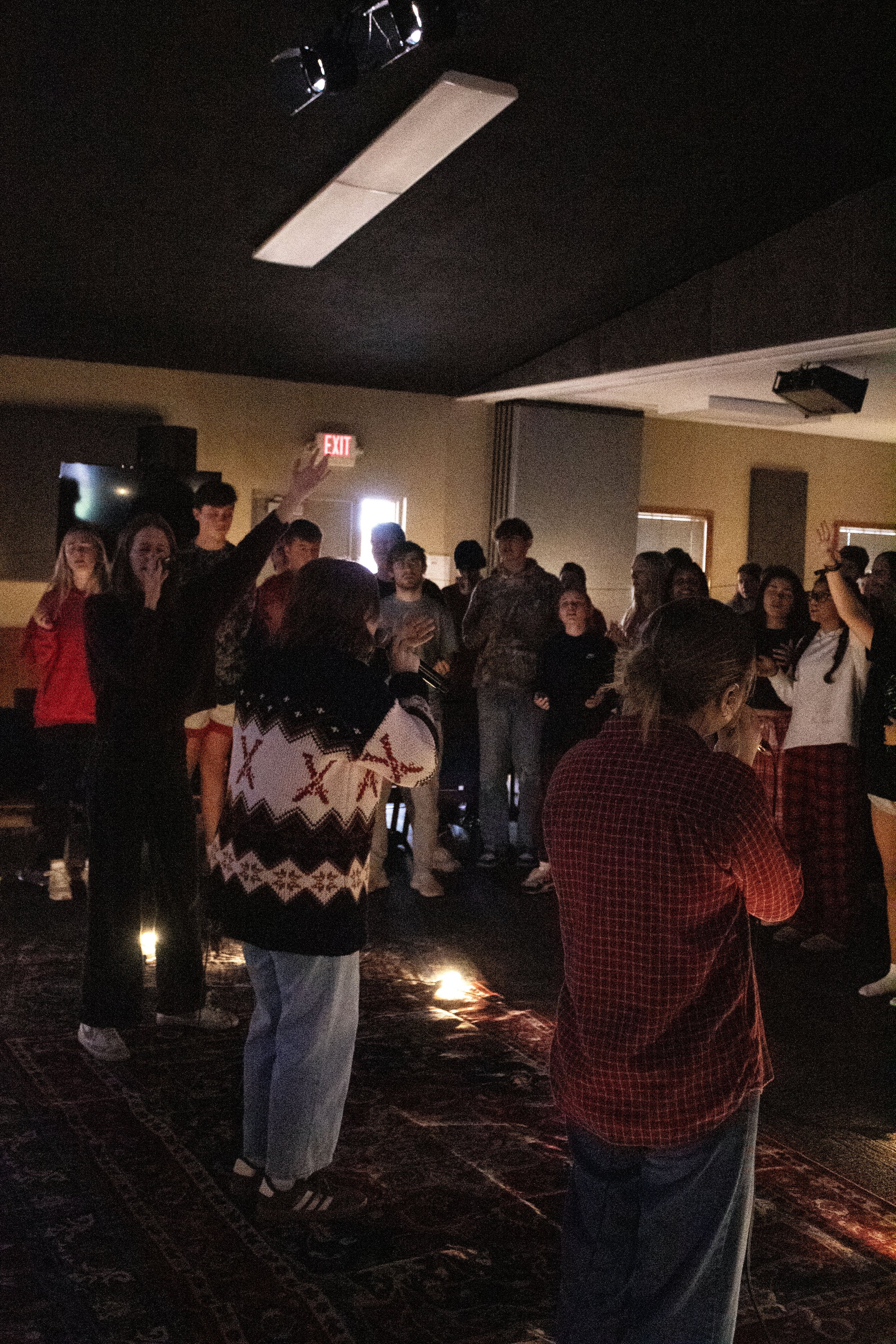 Central Wesleyan Church FUEL (High School Youth Group) leading worship on vocals.