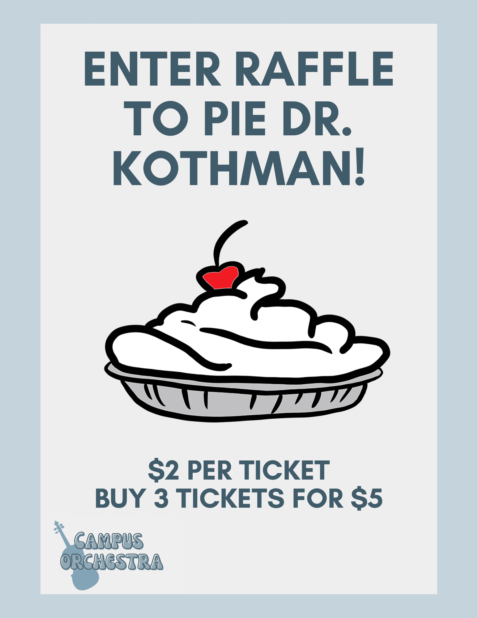 Campus Orchestra fundraising promotional poster.