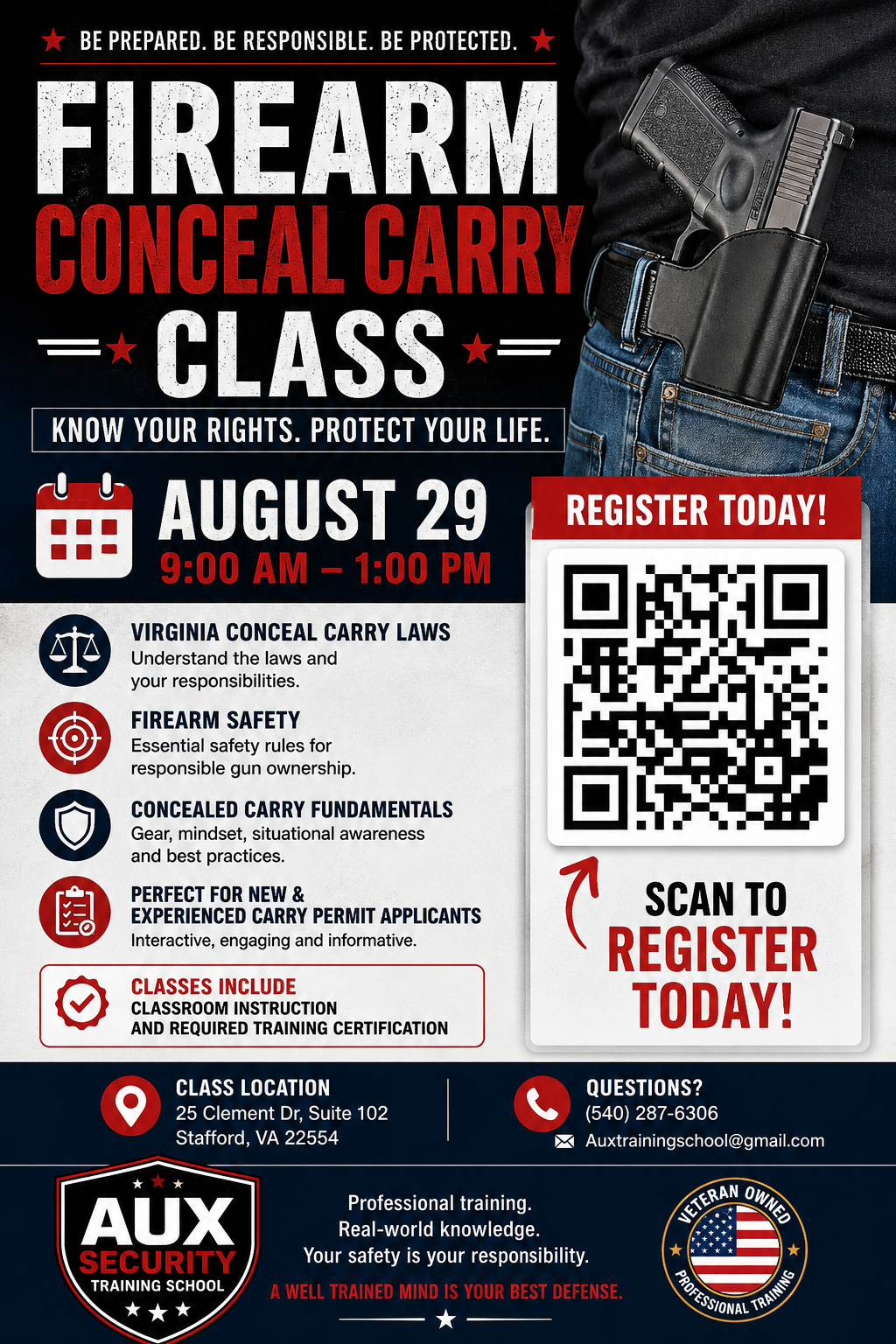 FIREARM CONCEAL CARRY CLASS