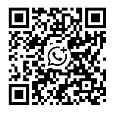 QR code with WhatsApp logo in the center