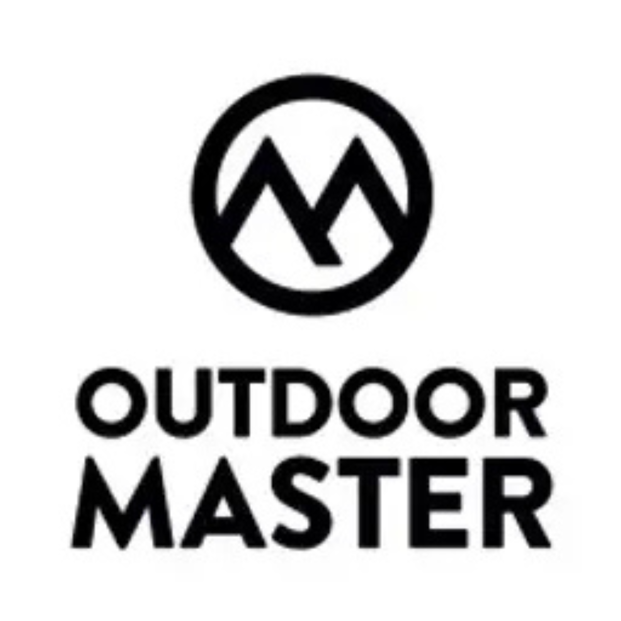 Black circular logo featuring a stylized mountain range and the words 'OUTDOOR WASTER' in bold uppercase letters.