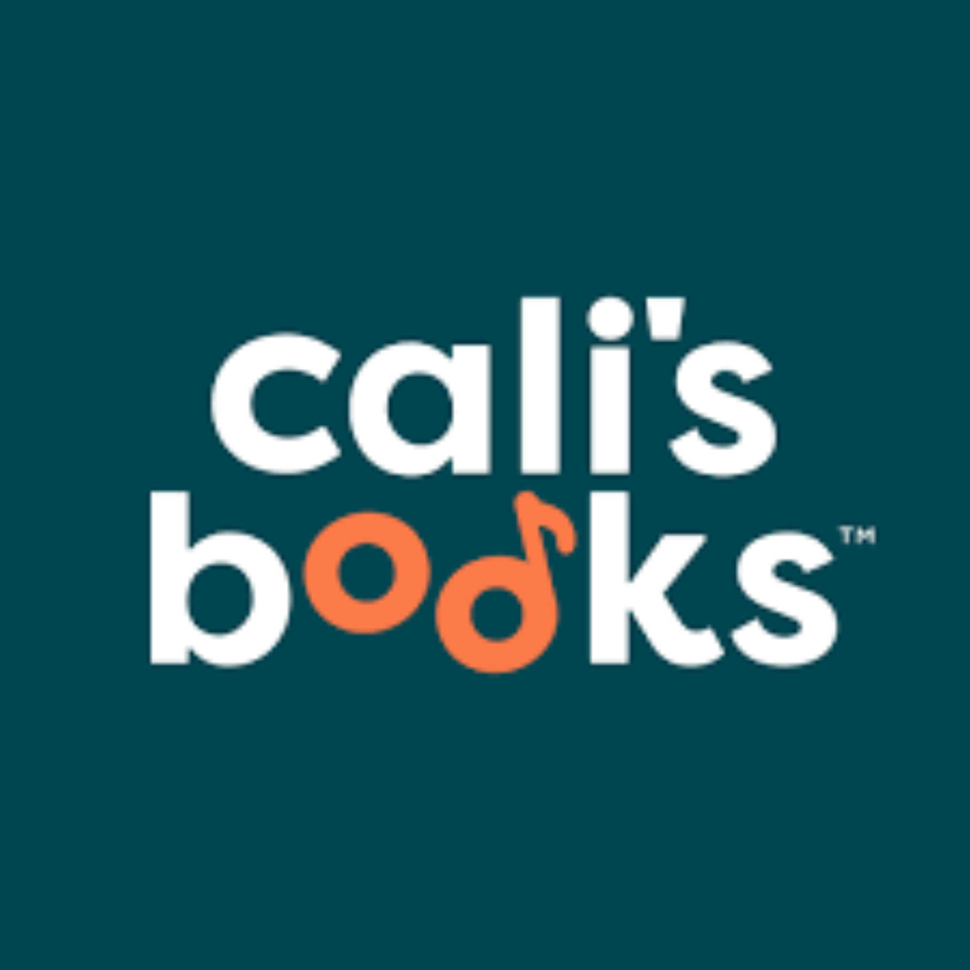 Close-up of a sign for Caleb's Hot Box with white and orange text on a dark background
