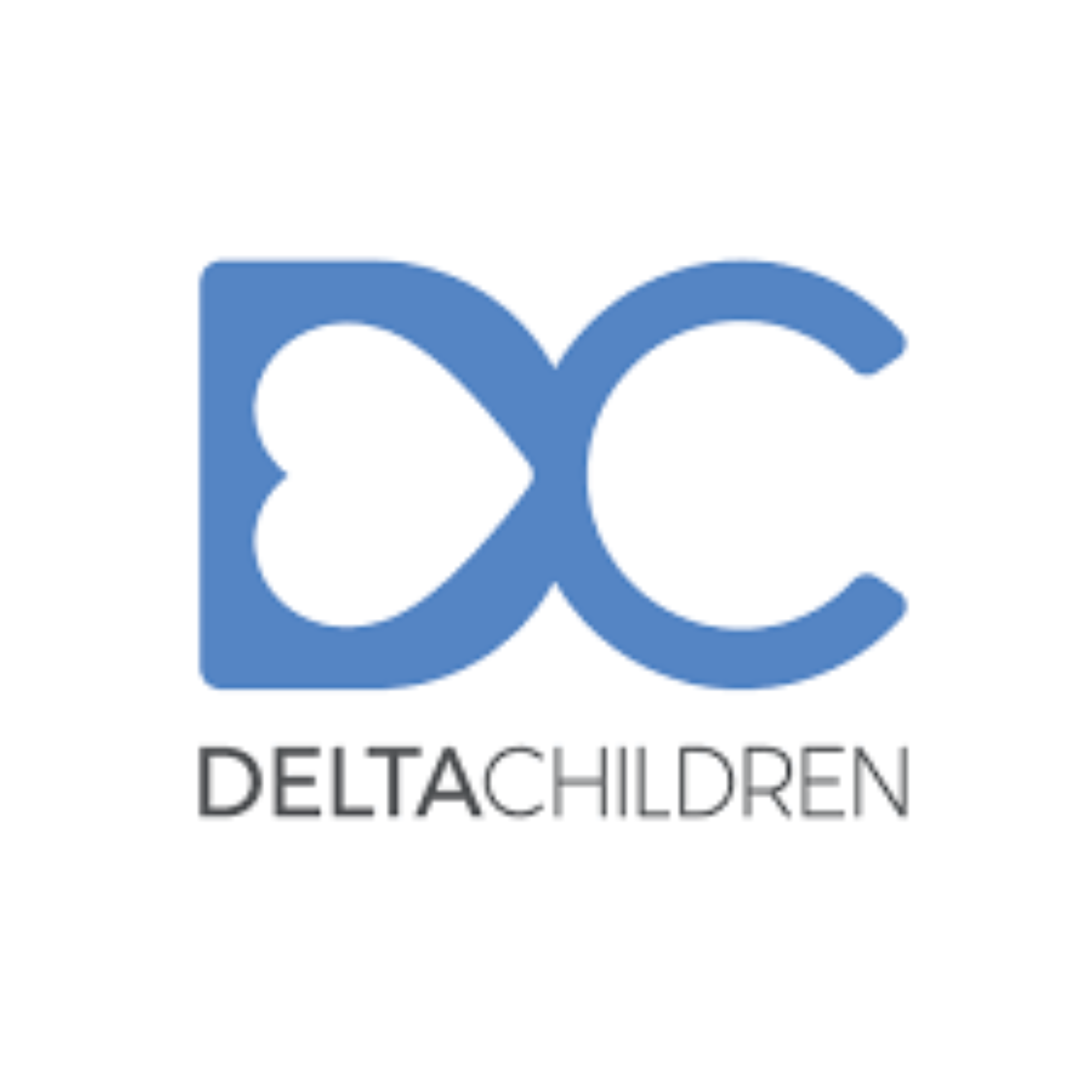 Delta Children logo with blue and white stylized design and the words "DELTA CHILDREN" below