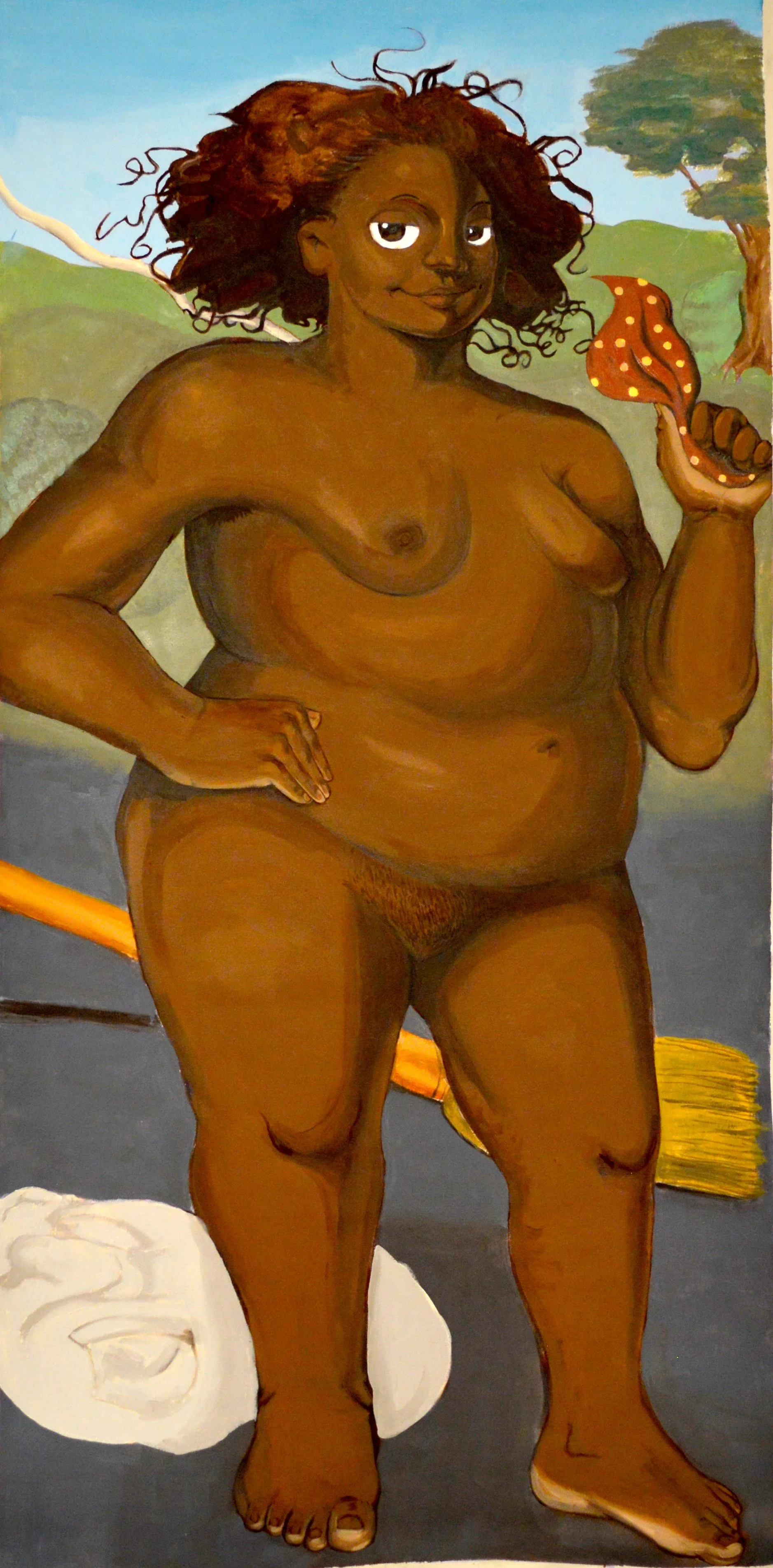 I Don't Cook, I Don't Clean (an Ode to Aunt Jemima), 2021

Oil on canvas
73" x 37" in