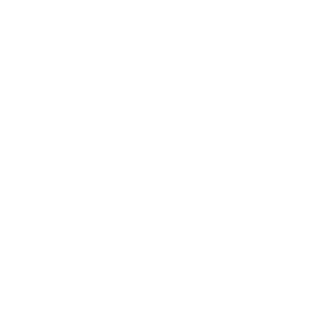 White outline of running figure