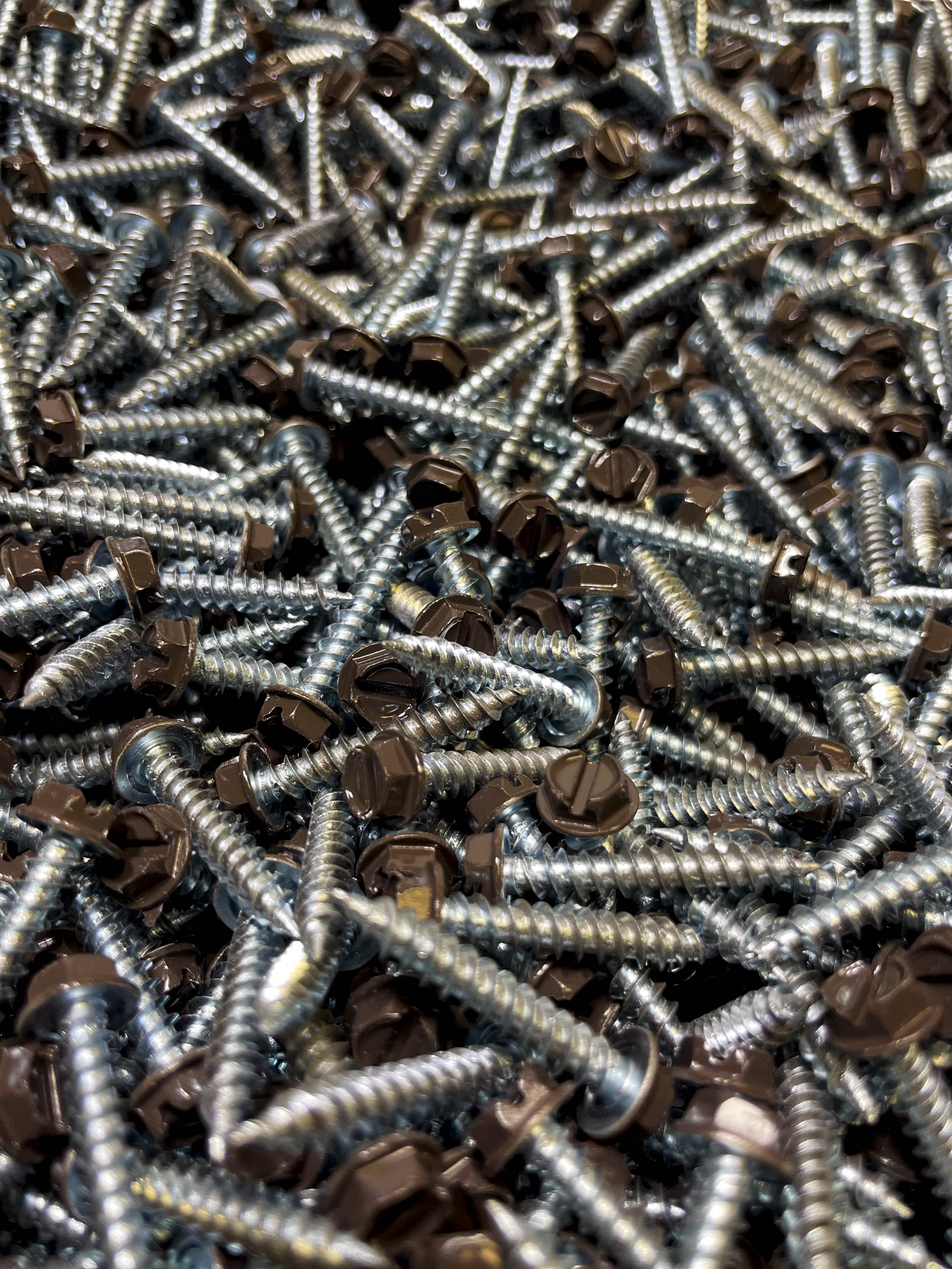 Bronze spray painted screws