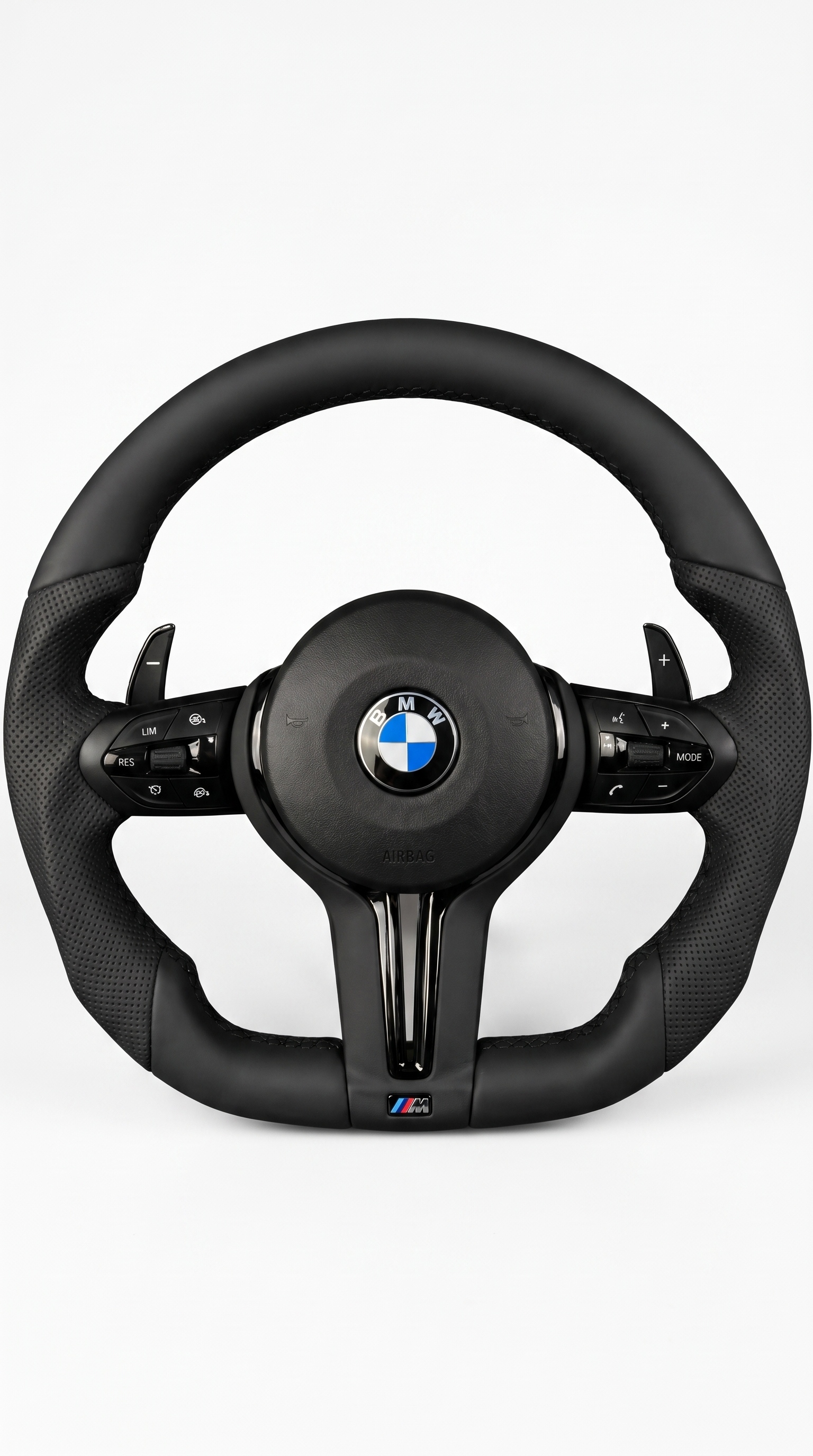 BMW M-Sport Flat-Bottom Steering Wheel with Paddle Shifts (Style 7)