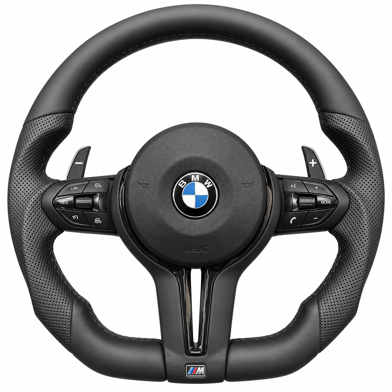 BMW M-Sport Flat-Bottom Steering Wheel with Paddle Shifts (Style 7)